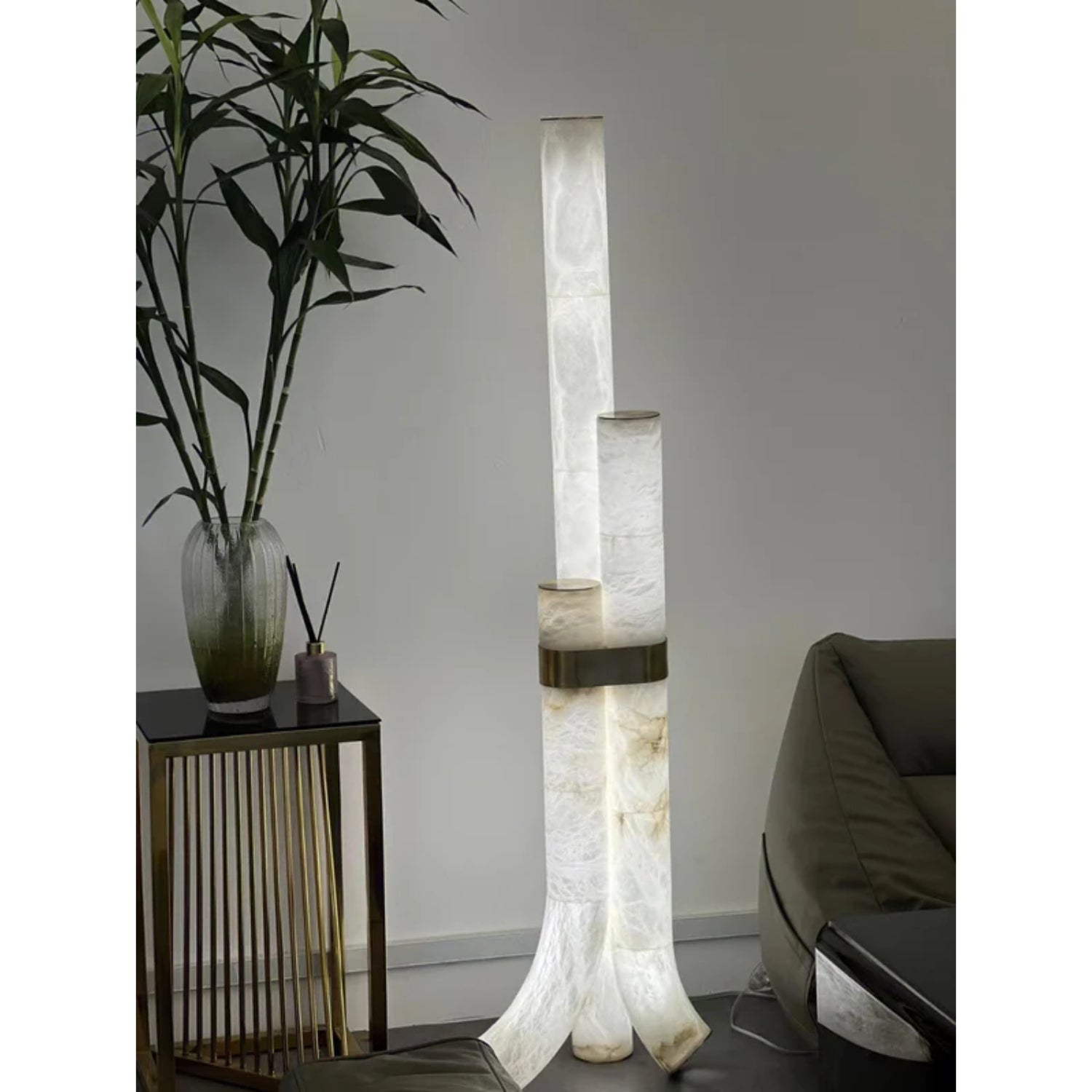 Pylese Triple Alabaster Floor Lamp