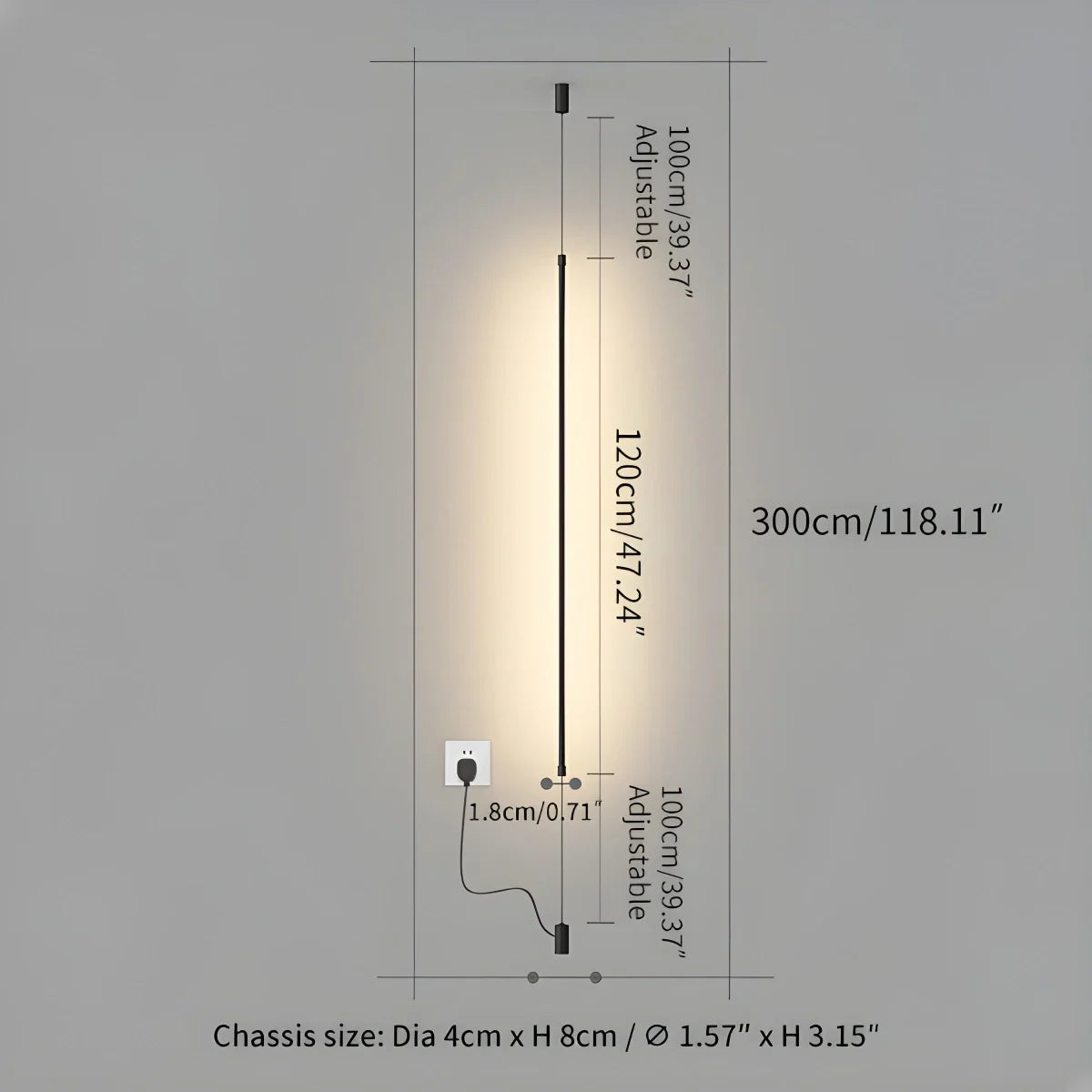 Belzon Floor to Ceiling Light