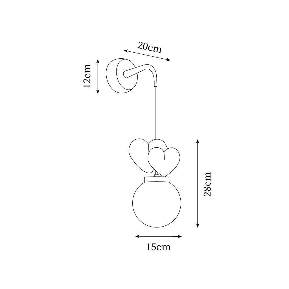 Milvoro Heart Wall Light