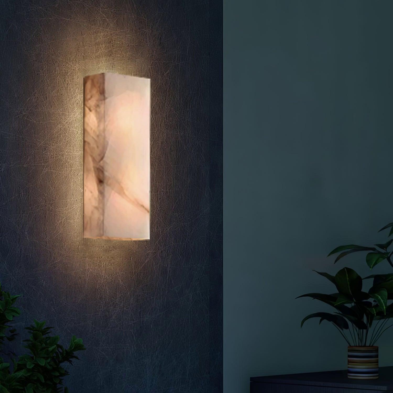 Rectangular Alabaster Wall Light