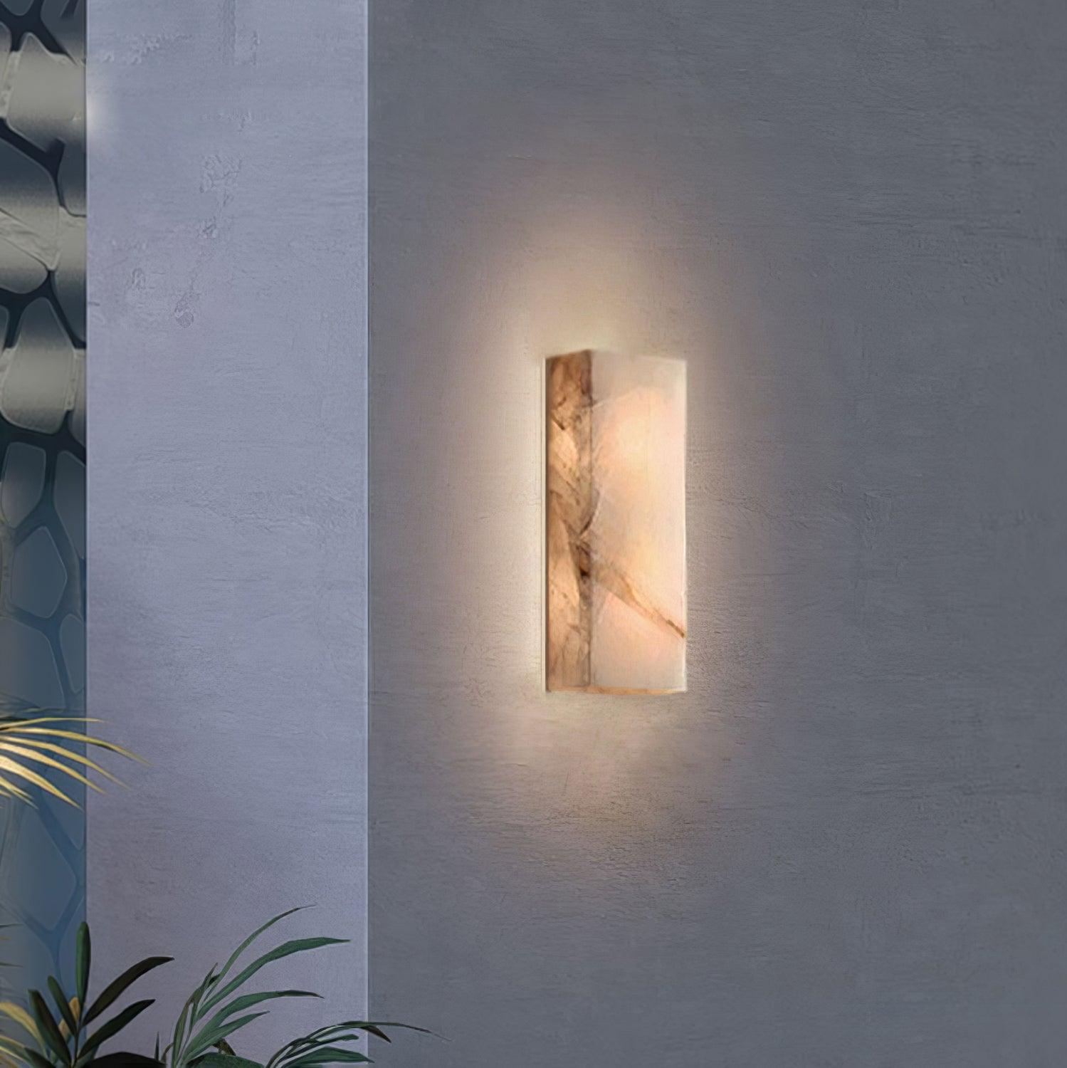 Rectangular Alabaster Wall Light