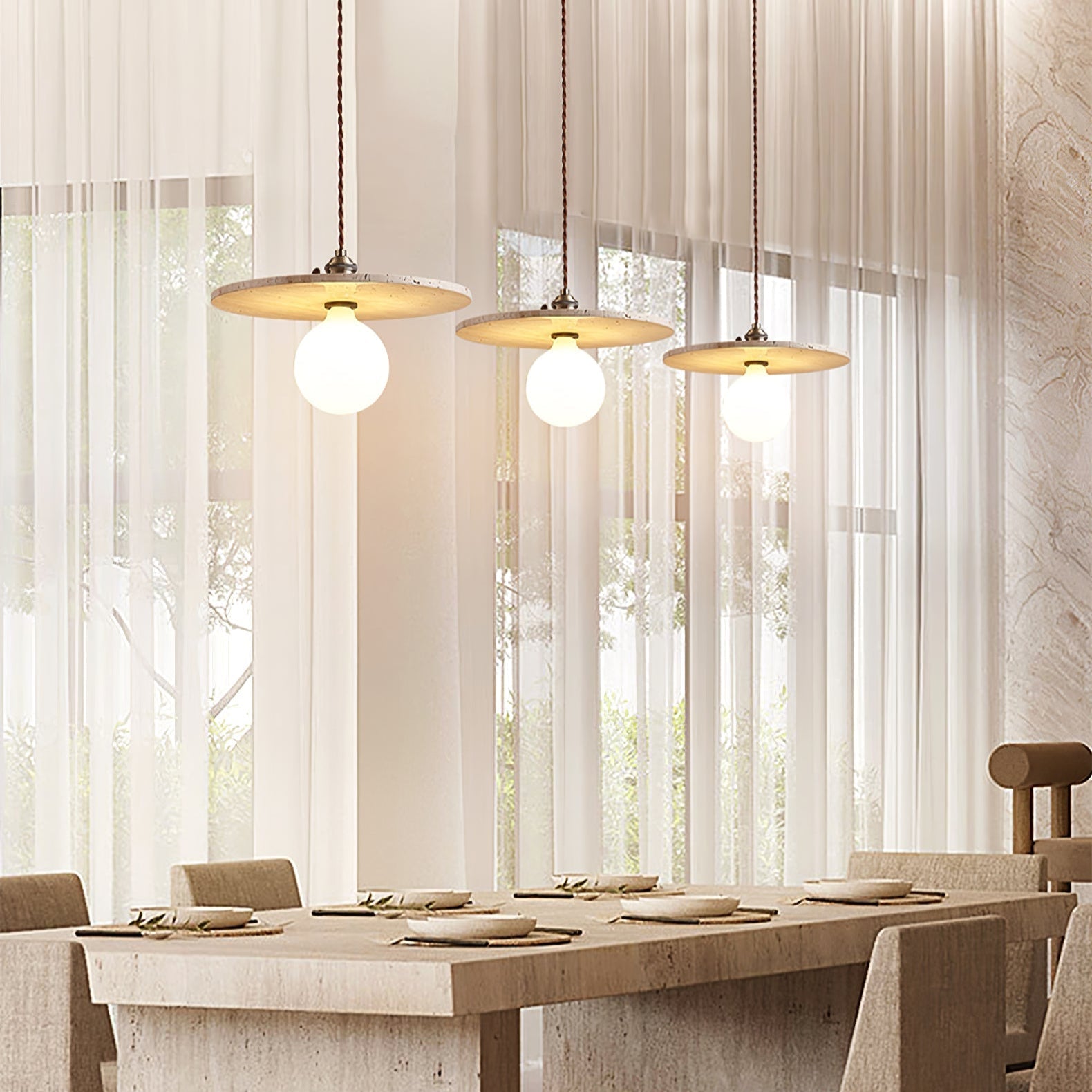 Ralimzo Natural Stone Pendant Light