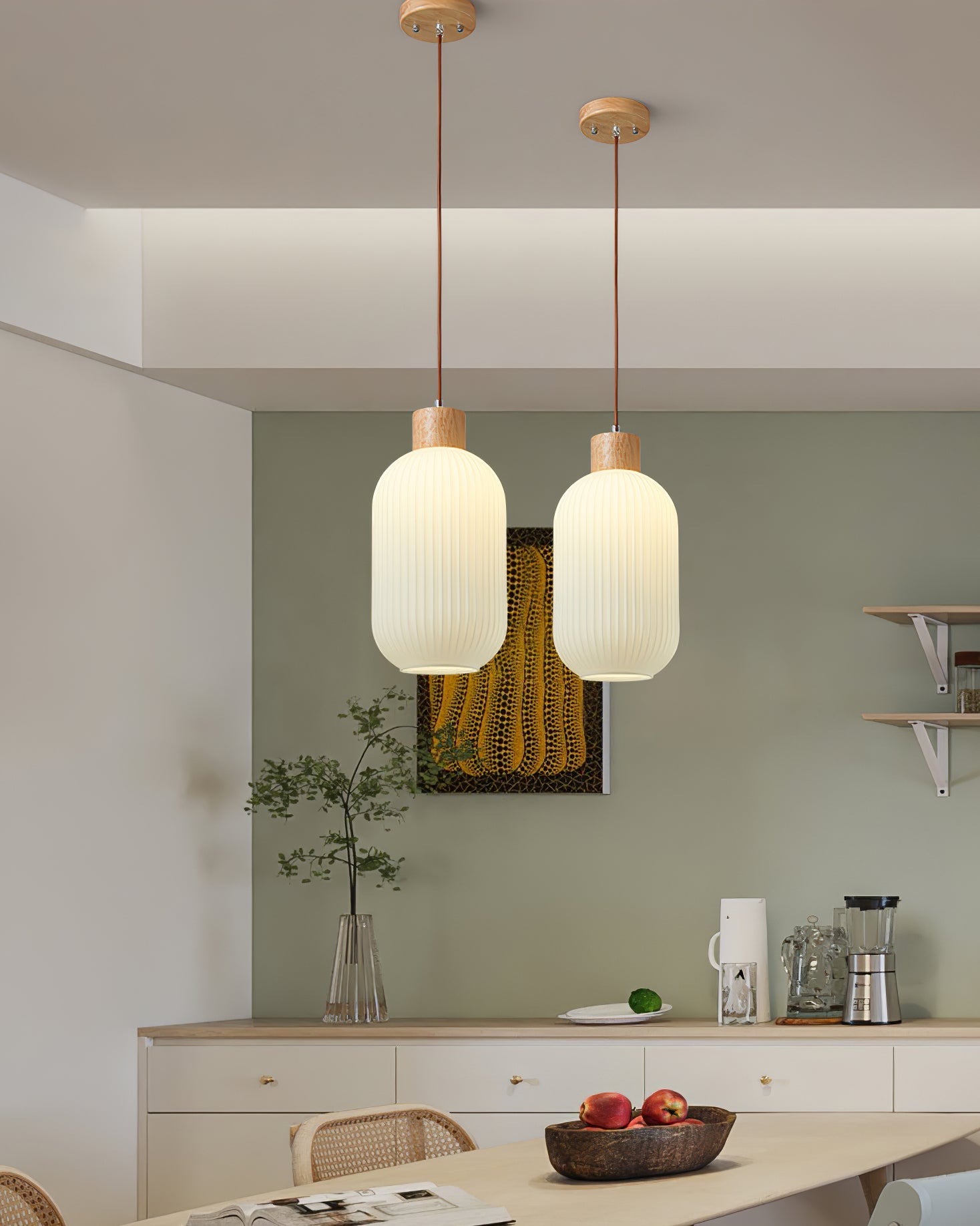 Jorfordel Ribbed Pendant Light
