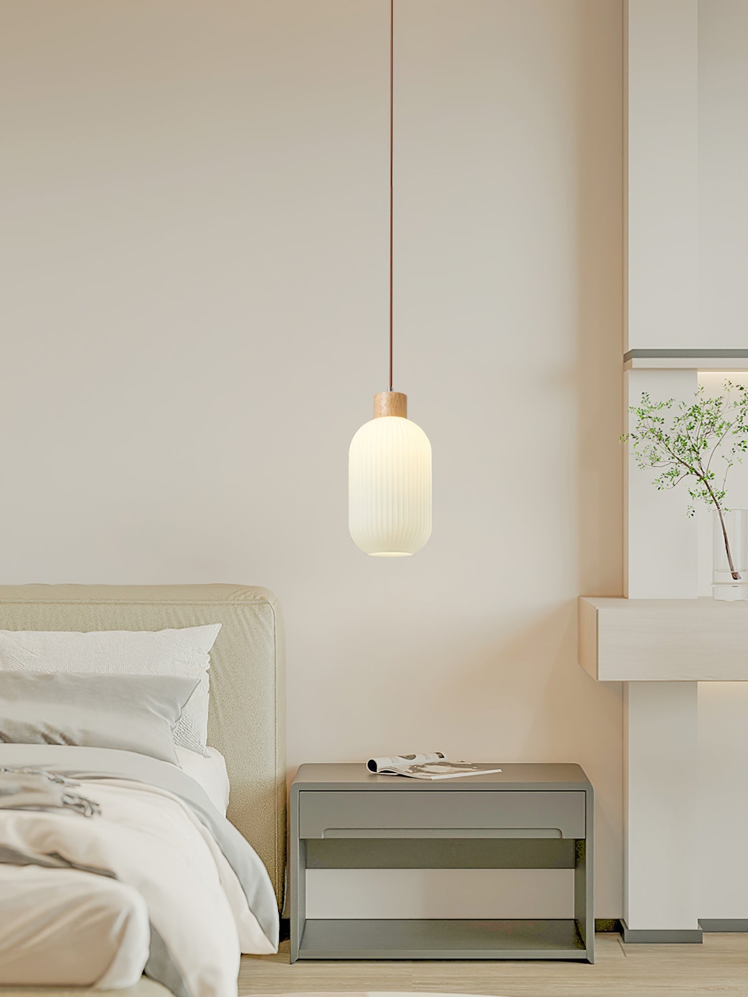 Jorfordel Ribbed Pendant Light