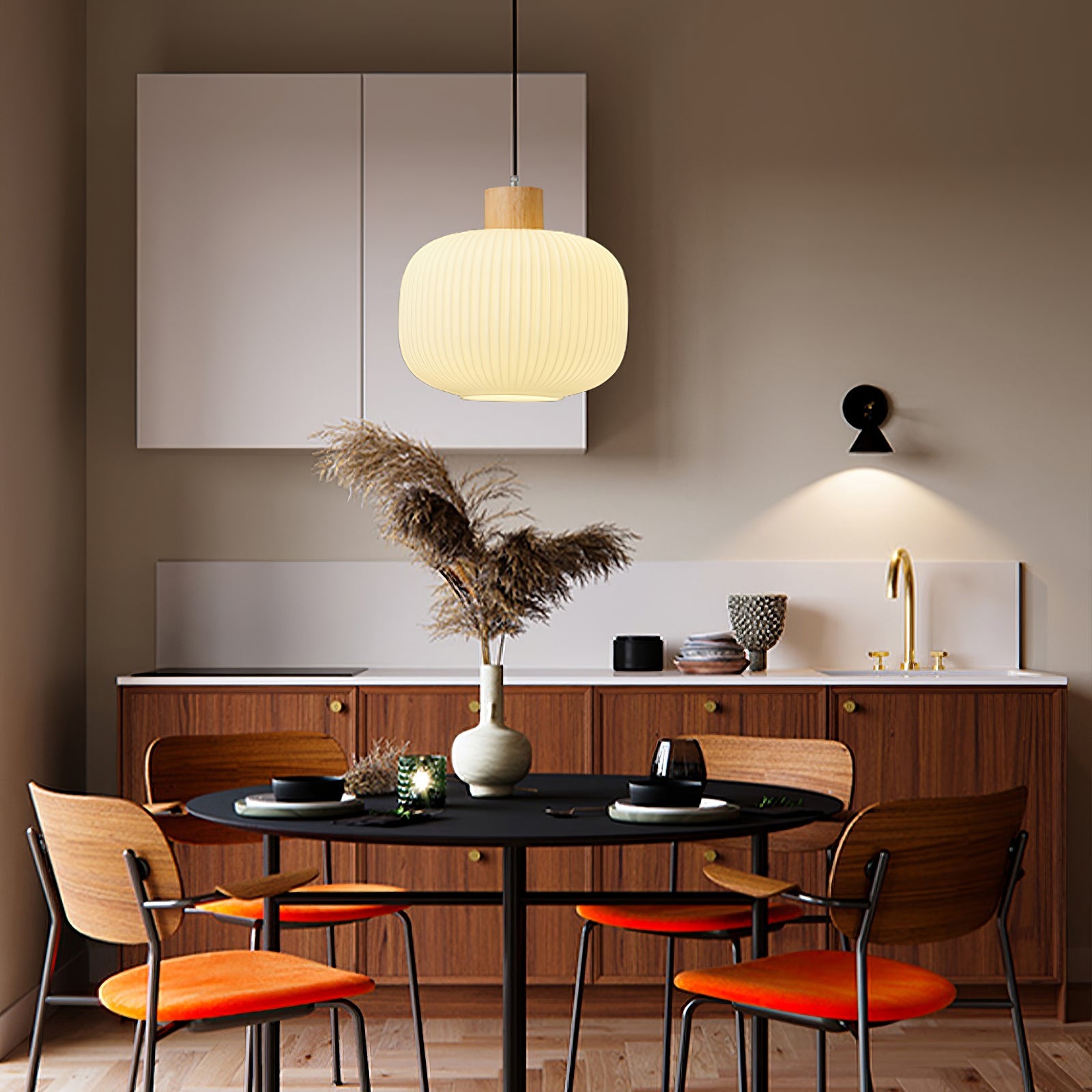 Jorfordel Ribbed Pendant Light