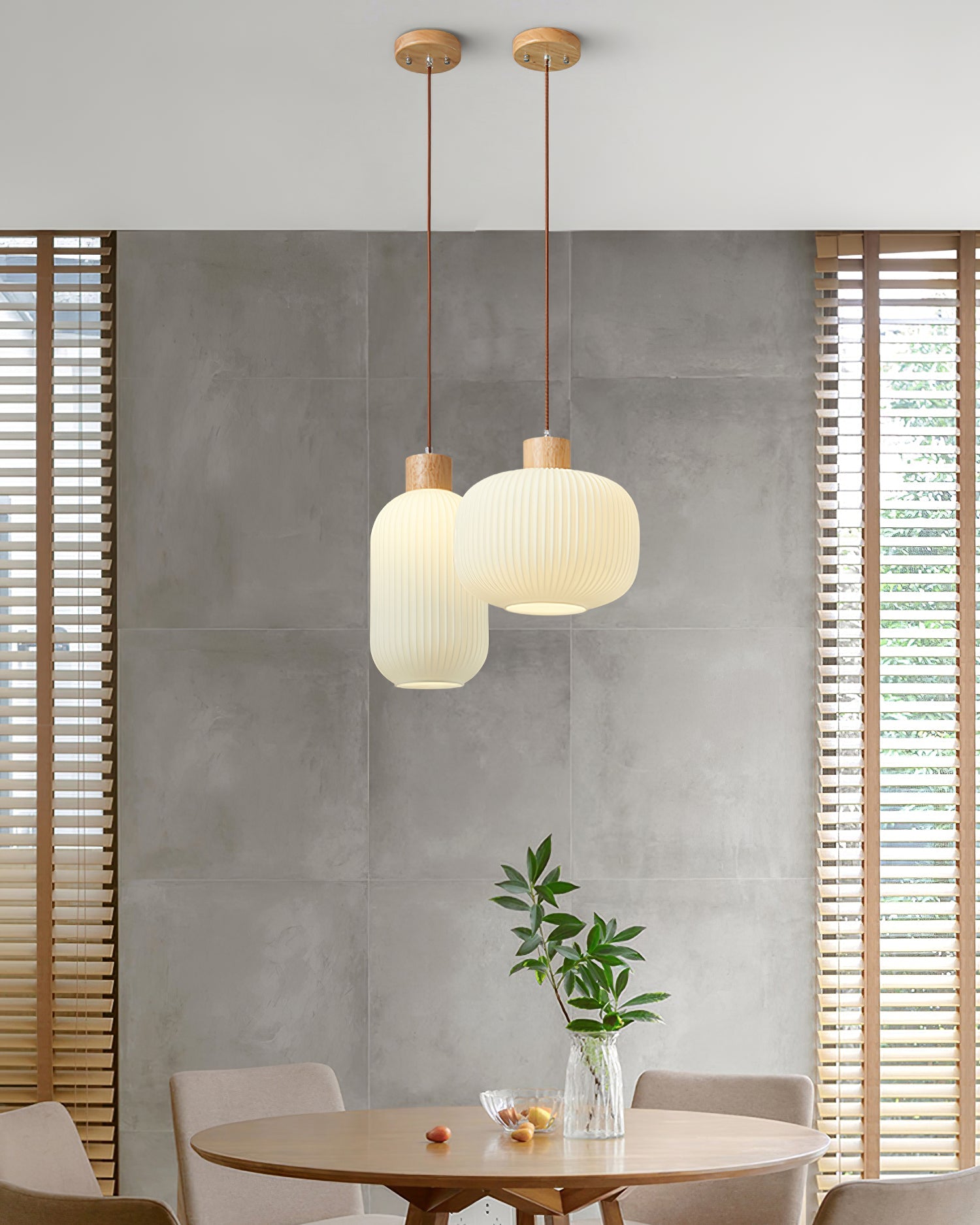 Jorfordel Ribbed Pendant Light