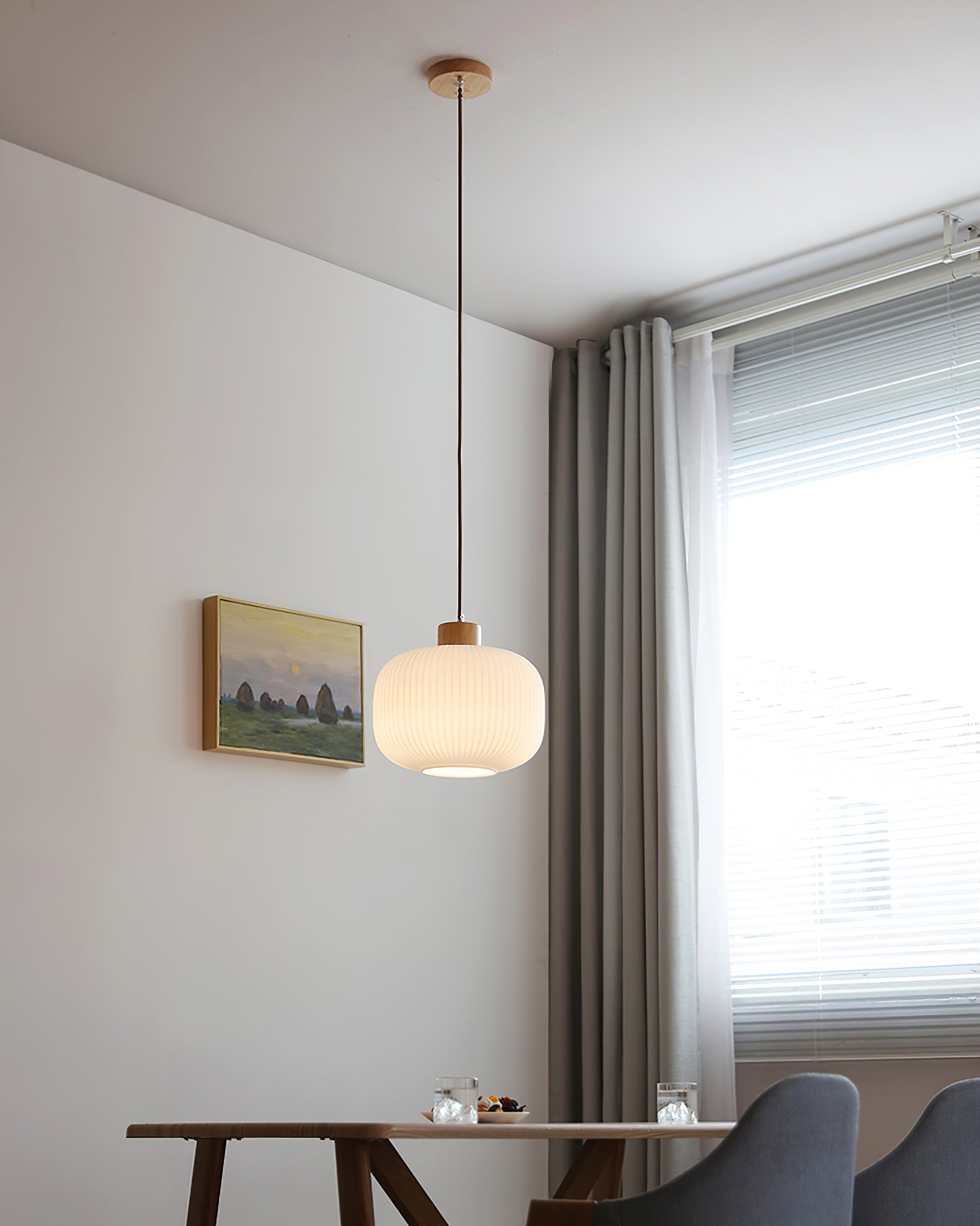 Jorfordel Ribbed Pendant Light