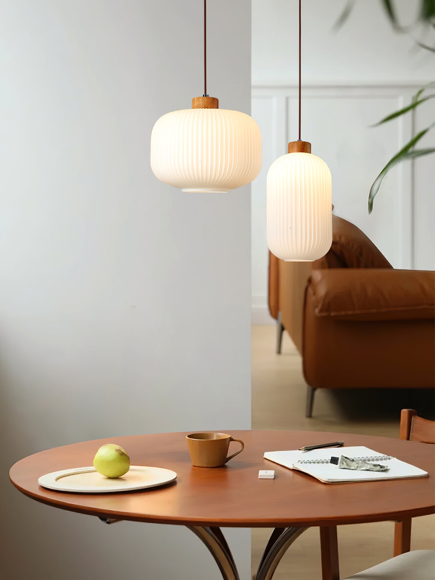 Jorfordel Ribbed Pendant Light