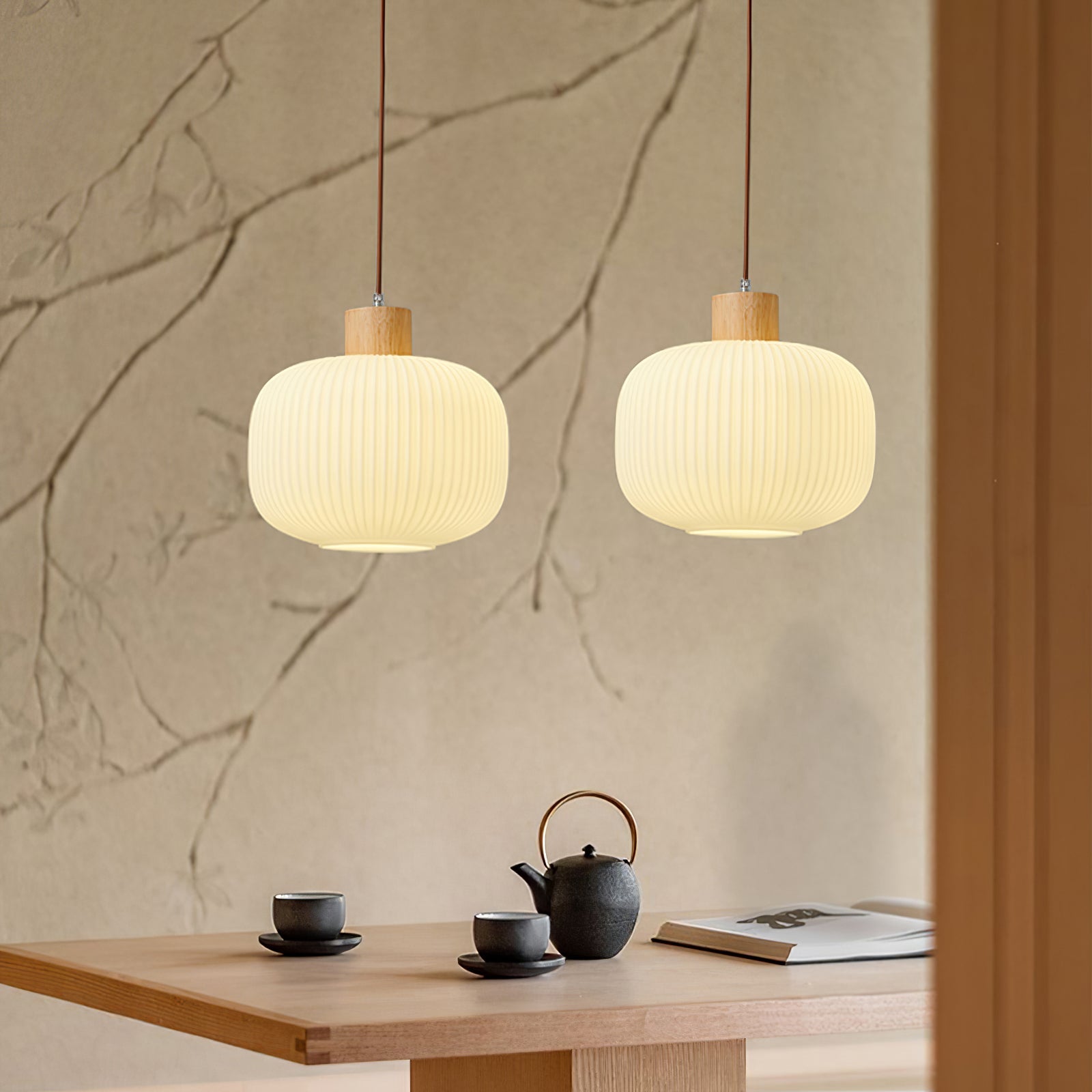 Jorfordel Ribbed Pendant Light