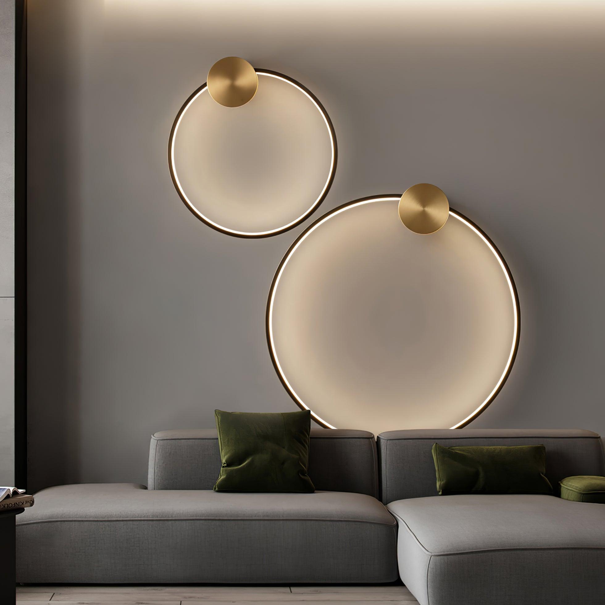 Ringled Arc Wall Light