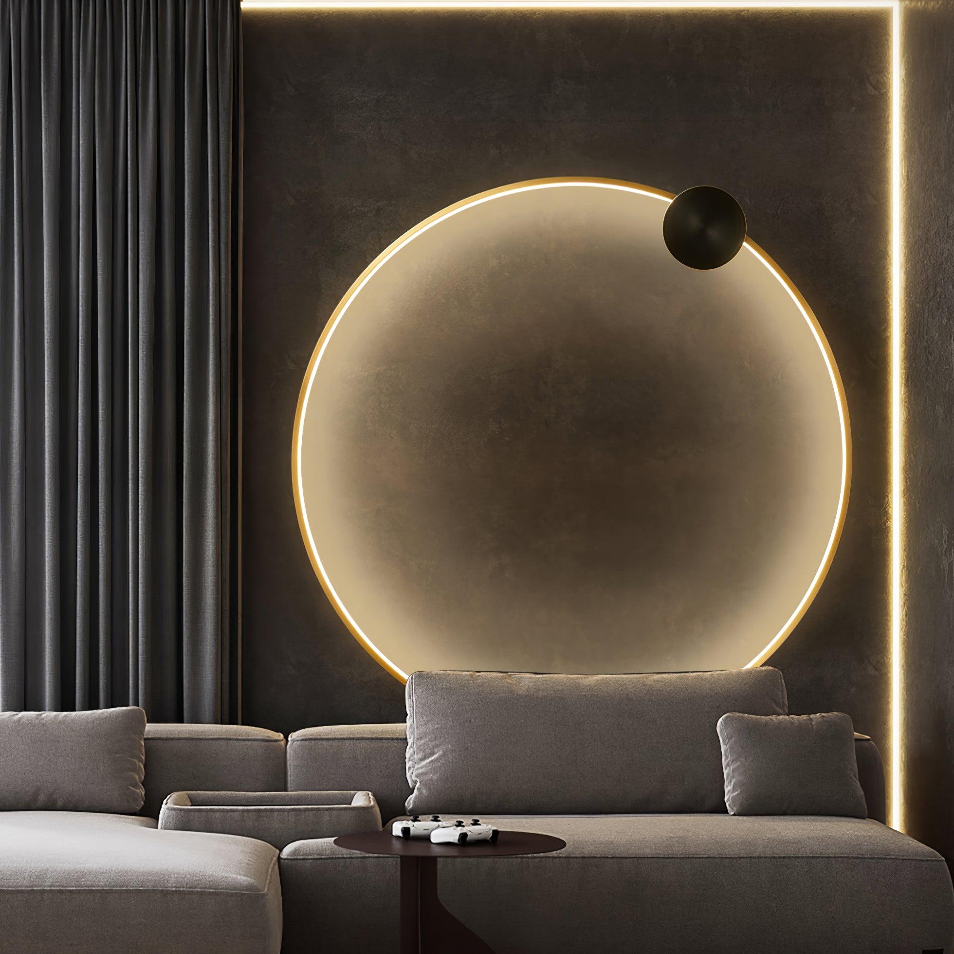 Ringled Arc Wall Light