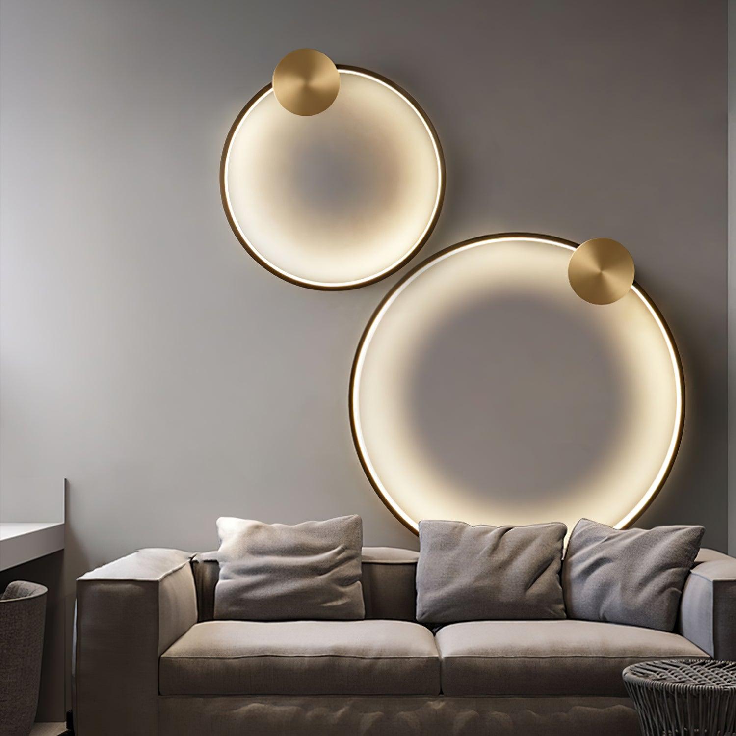 Ringled Arc Wall Light
