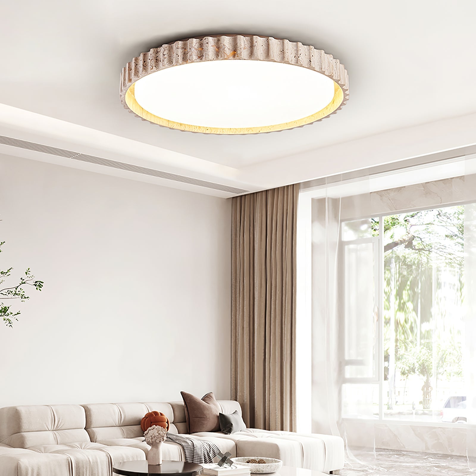 Riscom Natural Stone Ceiling Light