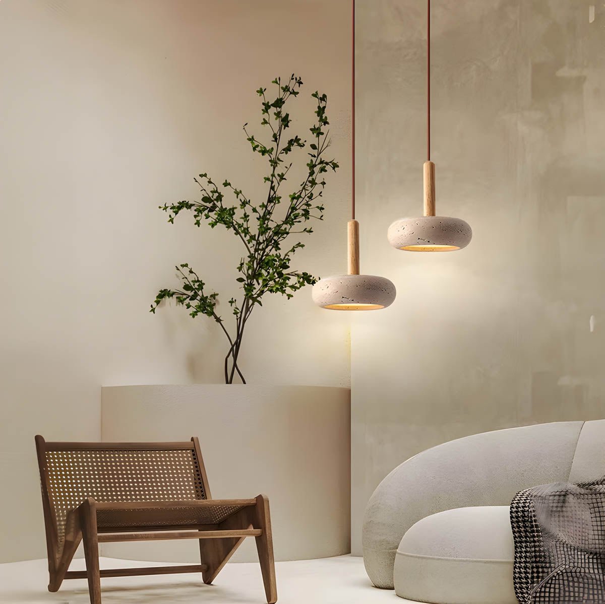 Ostoha Travertine Pendant Light