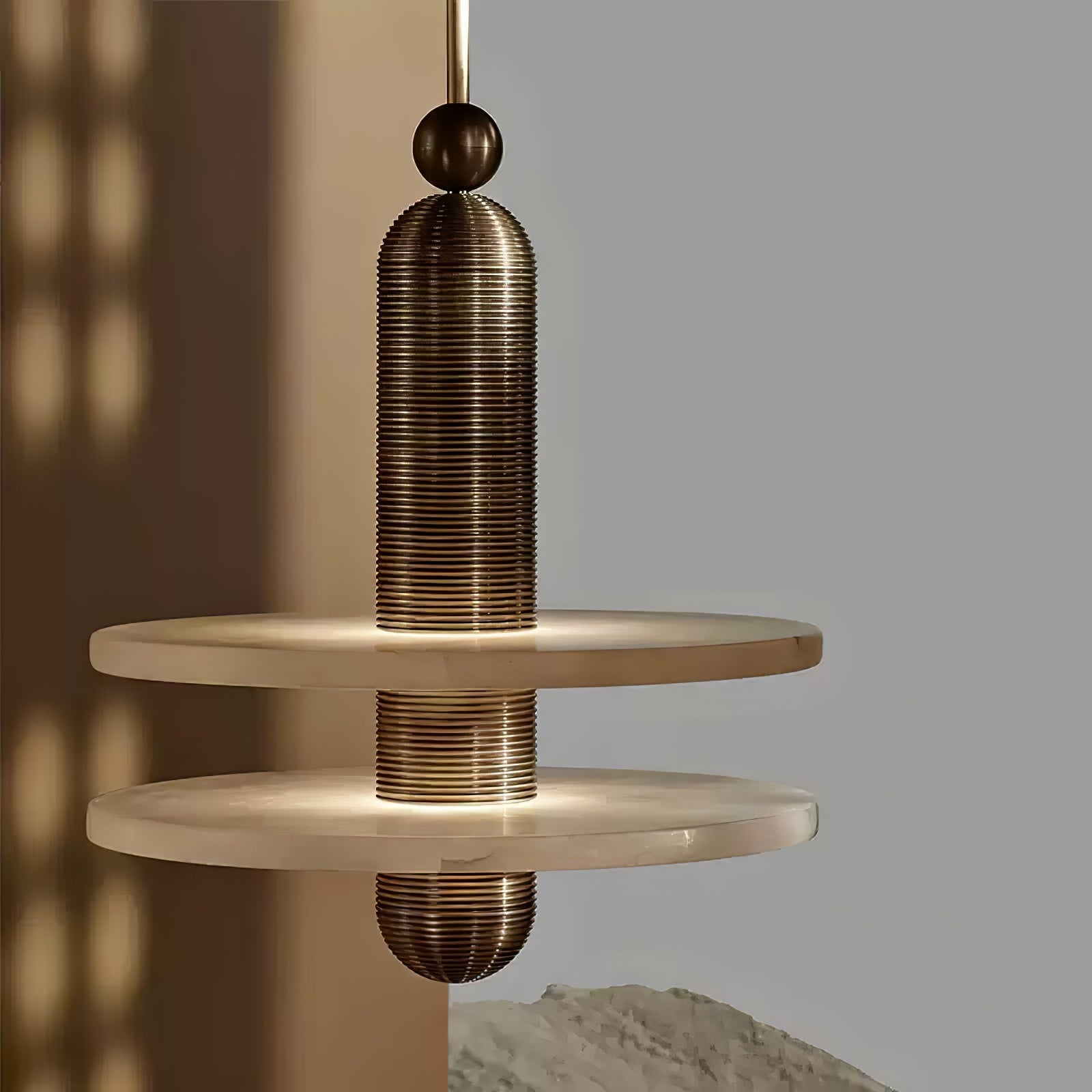 Senmif Alabaster Ring Pendant Light