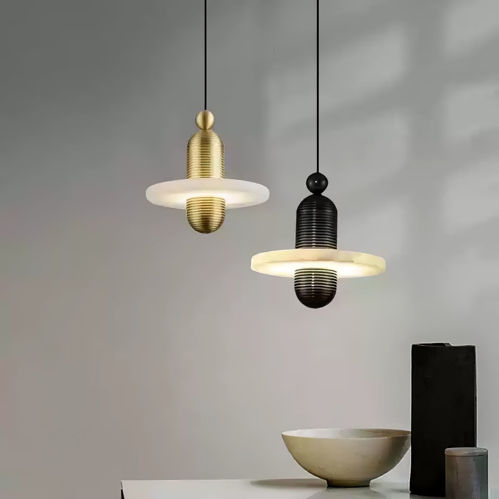 Senmif Alabaster Ring Pendant Light