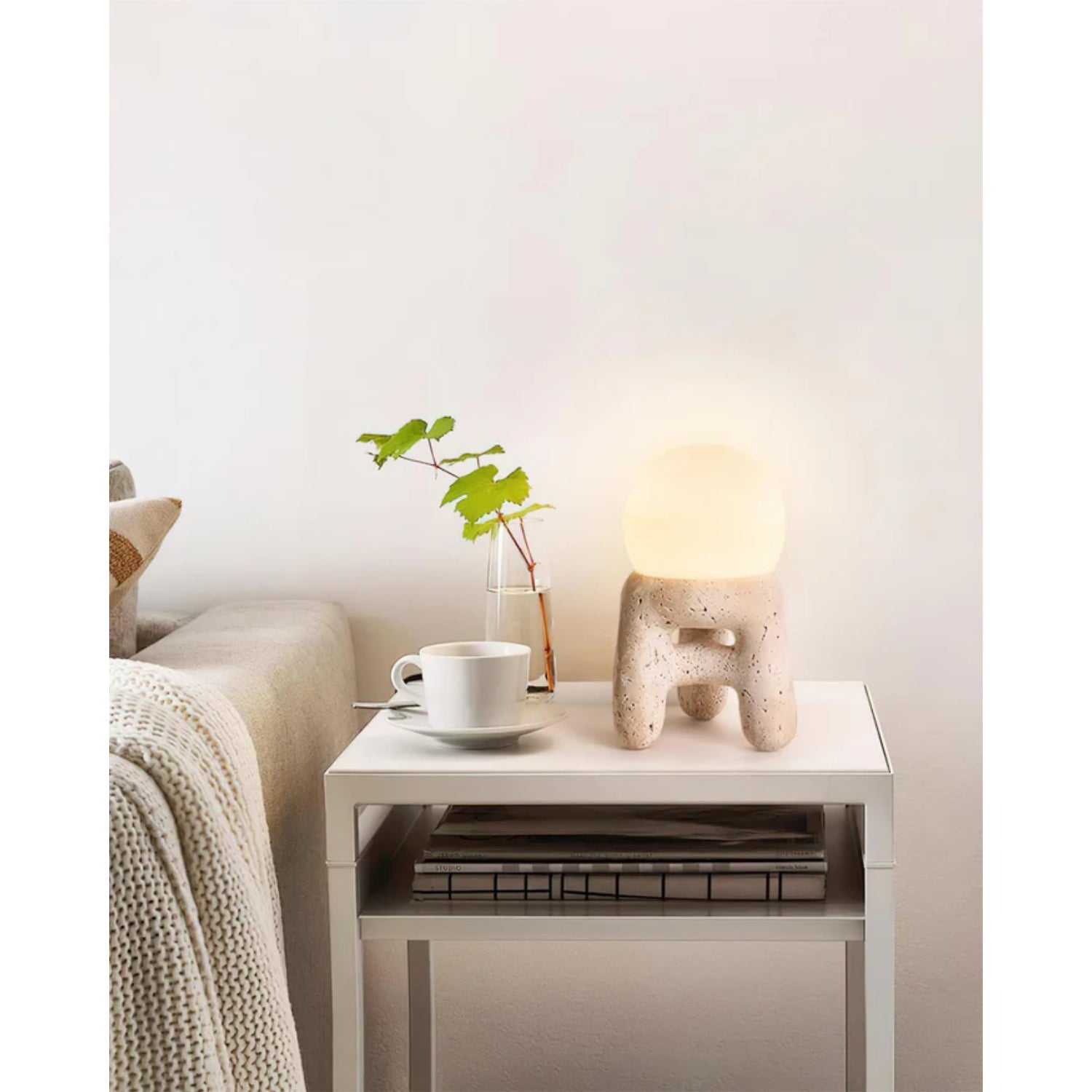 Jug-Shaped Natural Stone Table Lamp