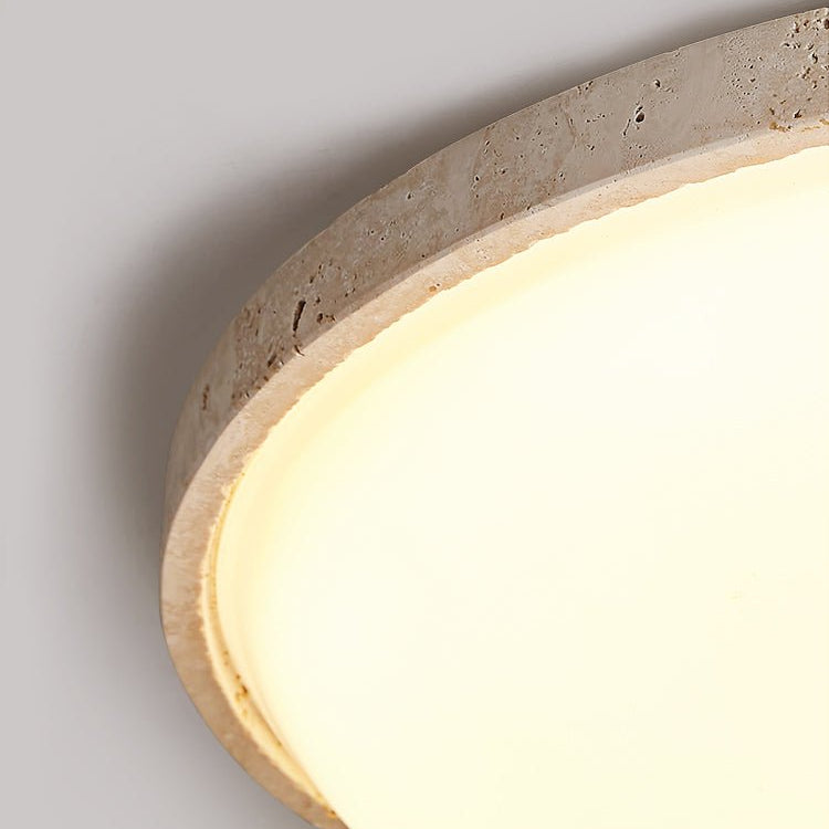 Zelmara Disc Travertine Ceiling Light