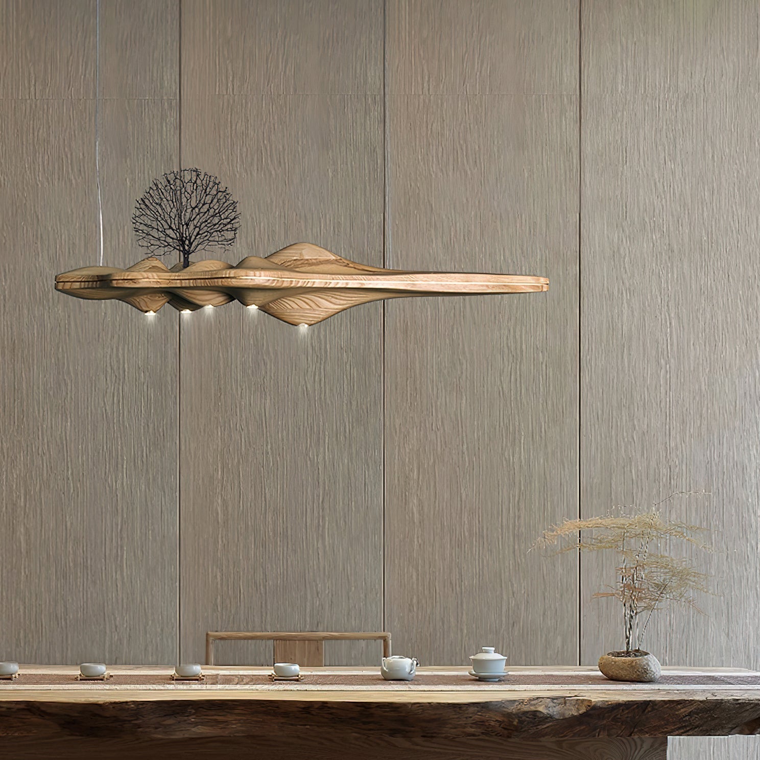 Merocone Wooden Pendant Light