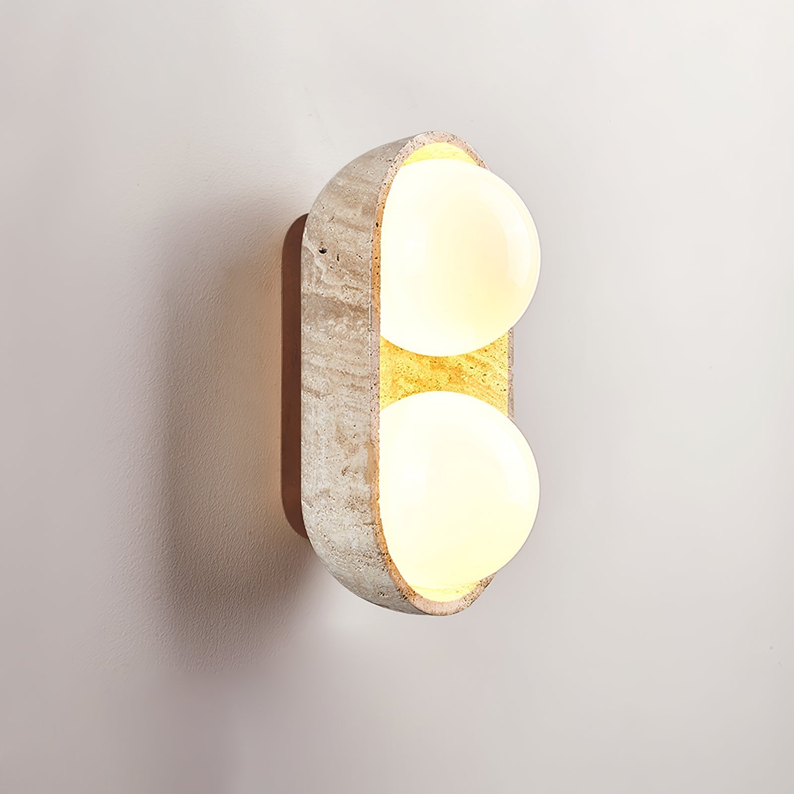 Boscon Triple Natural Stone Wall Light
