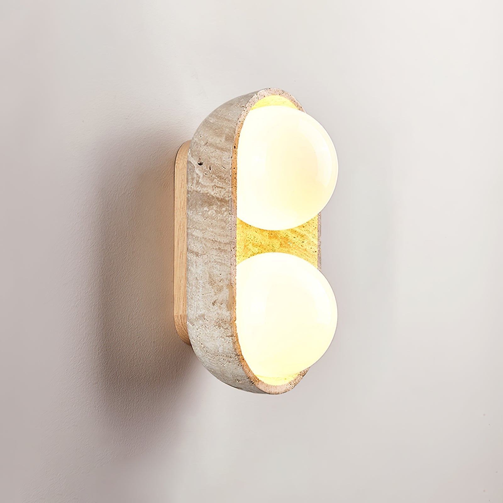 Boscon Triple Natural Stone Wall Light