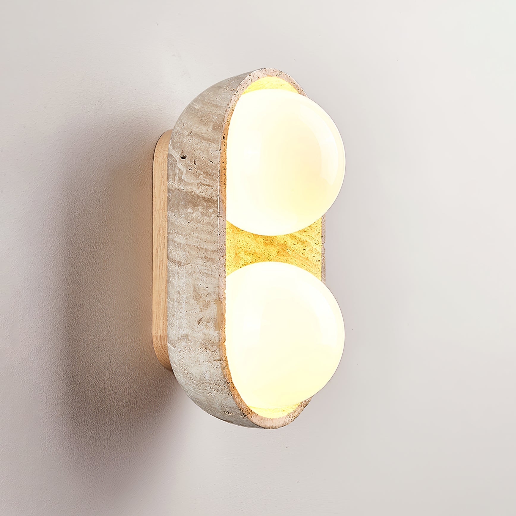 Boscon Triple Natural Stone Wall Light