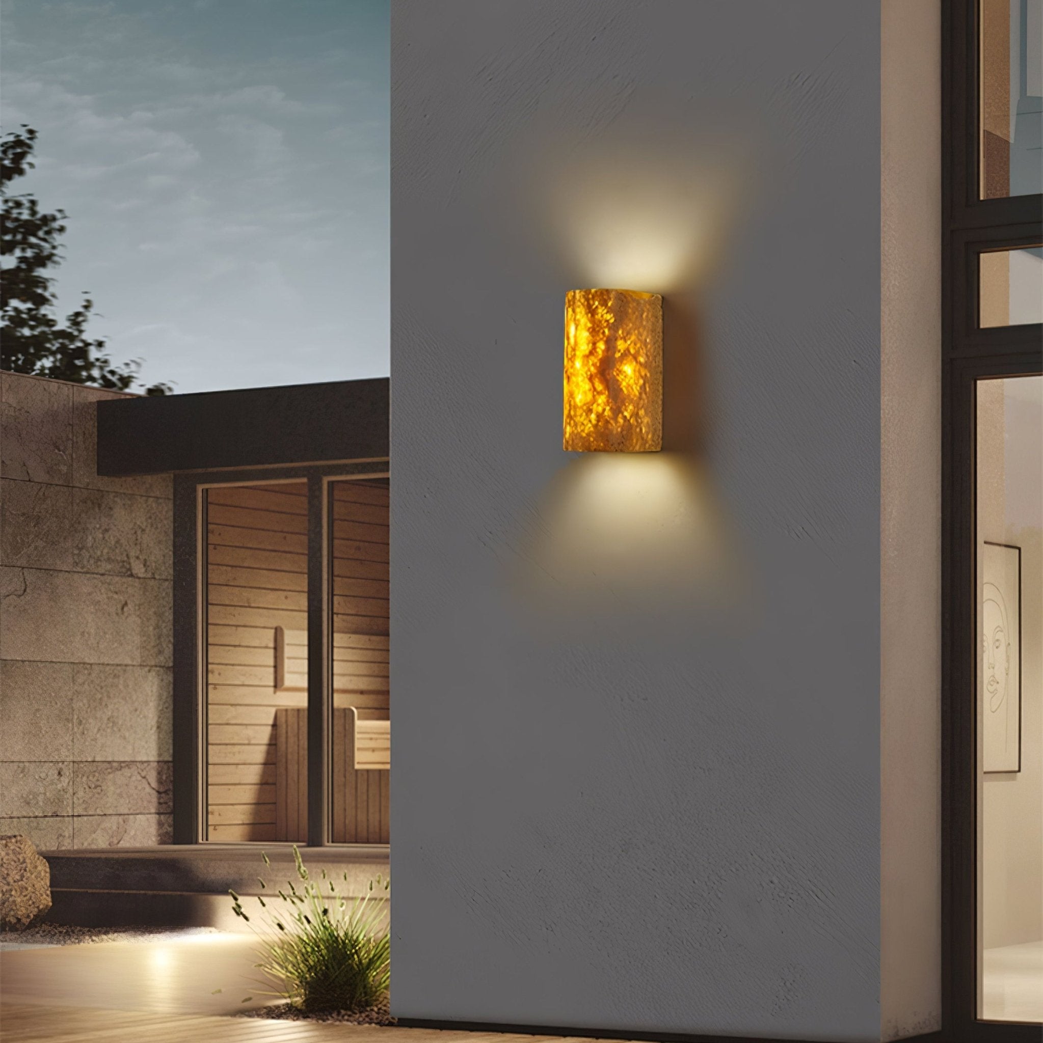 Veisona Natural Stone Wall Light