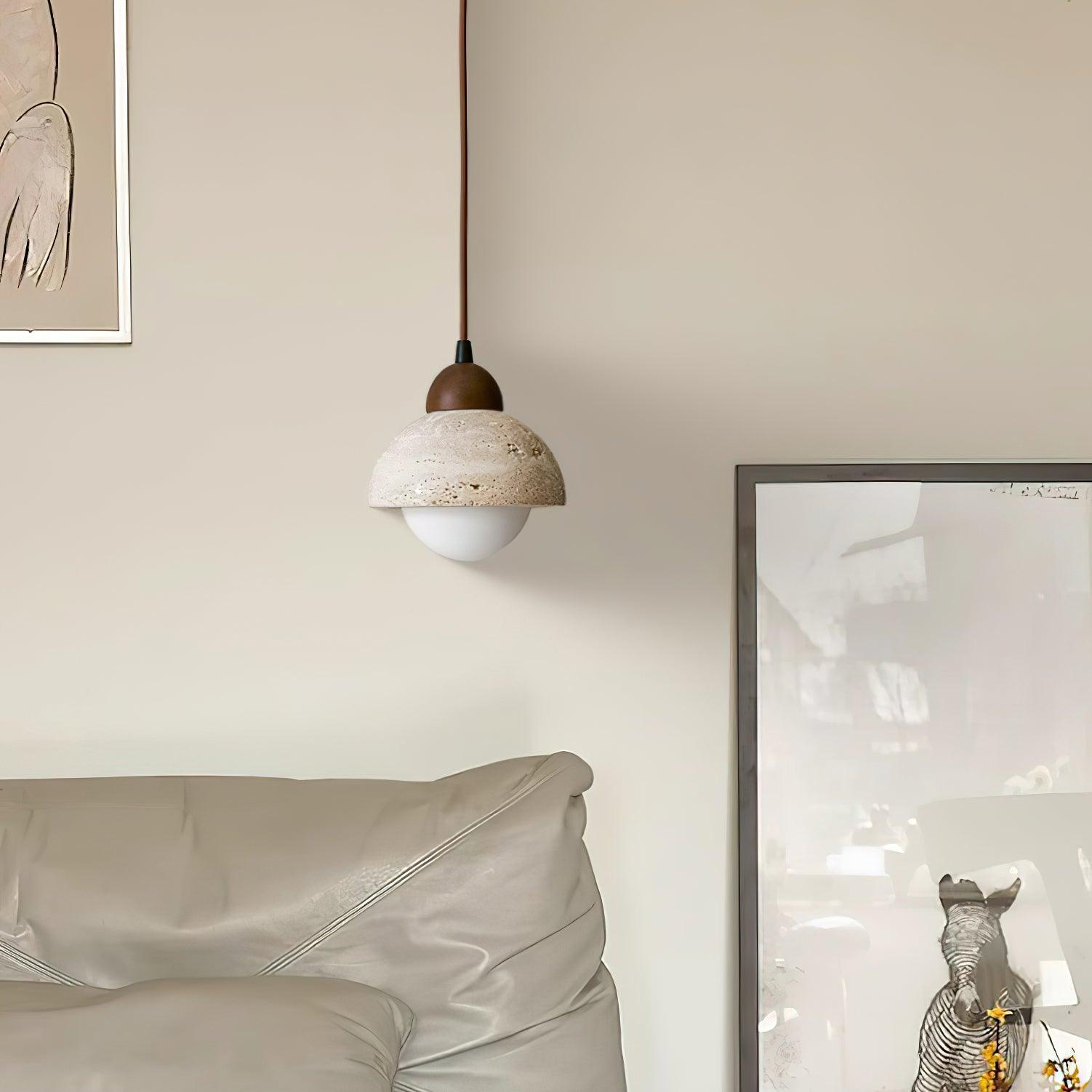 Delvoro Travertine Pendant Light