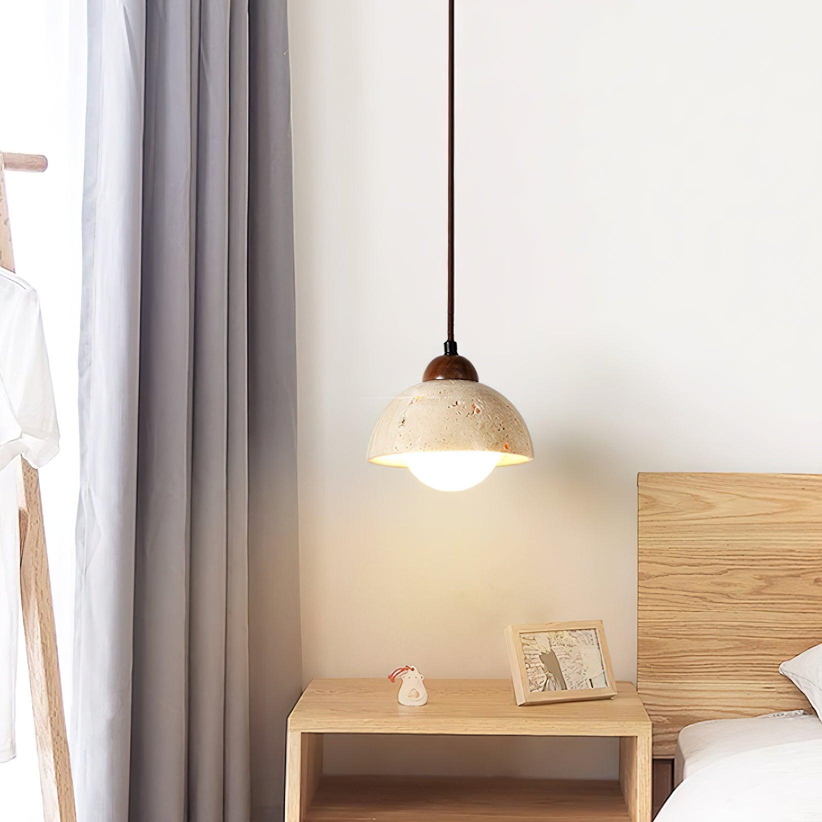 Delvoro Travertine Pendant Light
