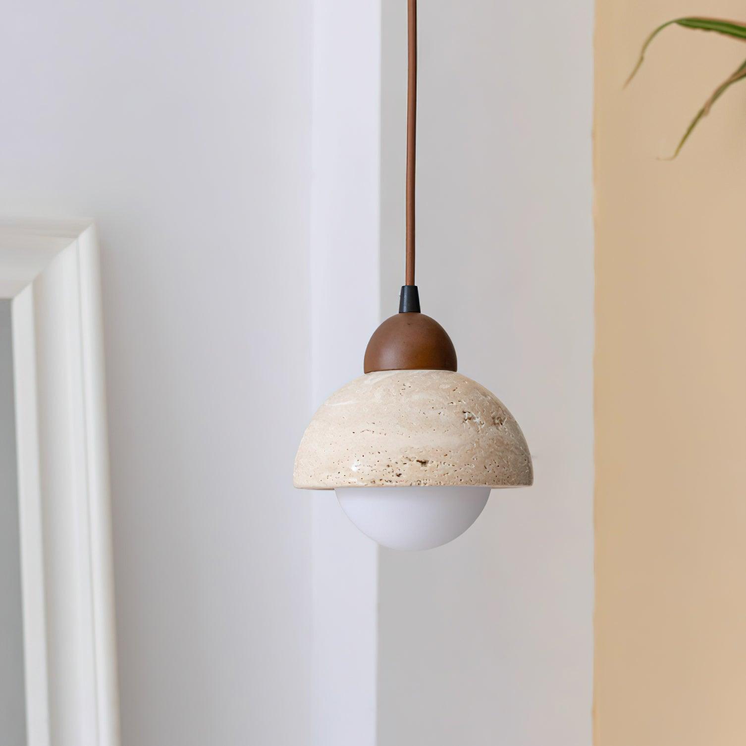 Delvoro Travertine Pendant Light