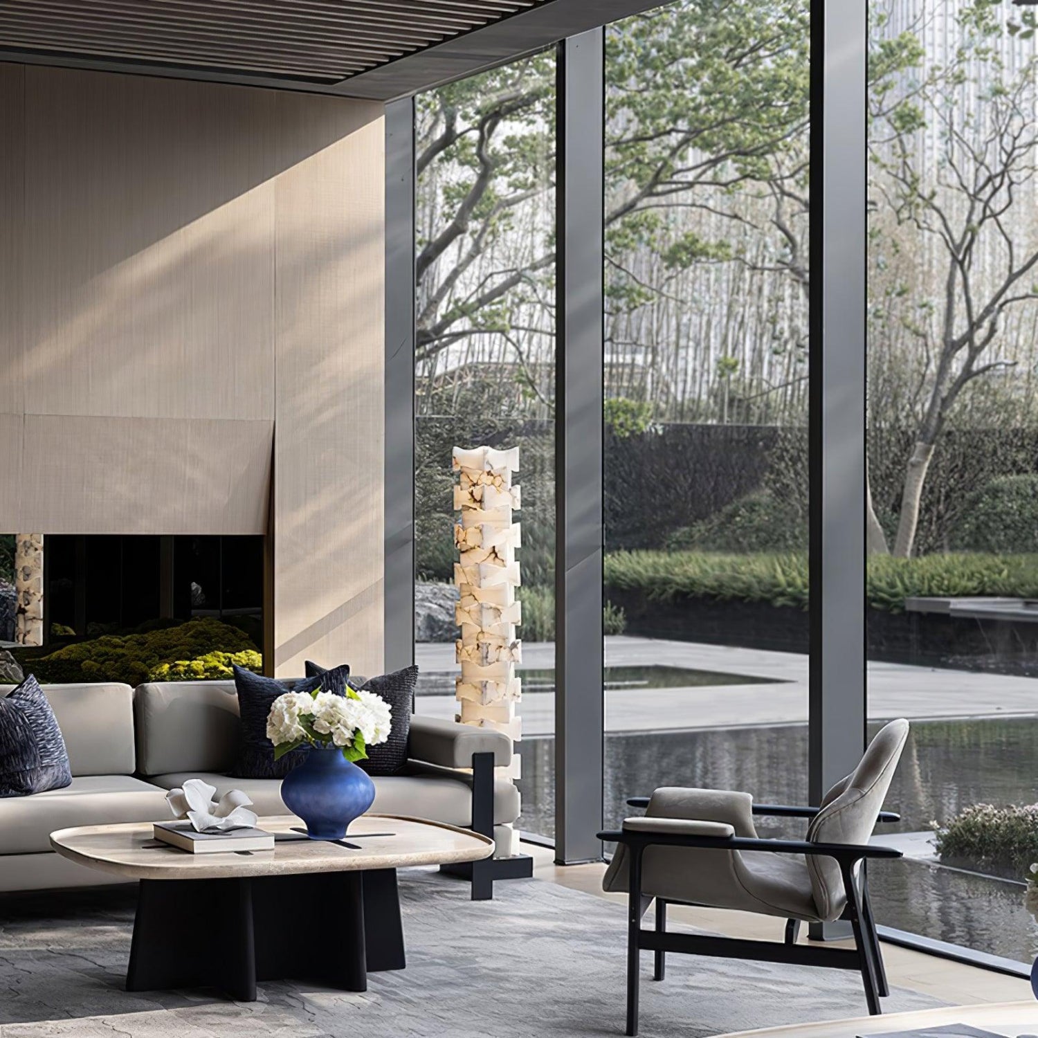 Labescos Alabaster Floor Lamp