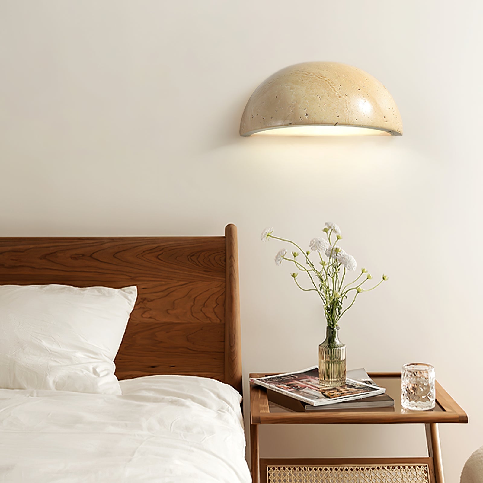 Devom Travertine Wall Light