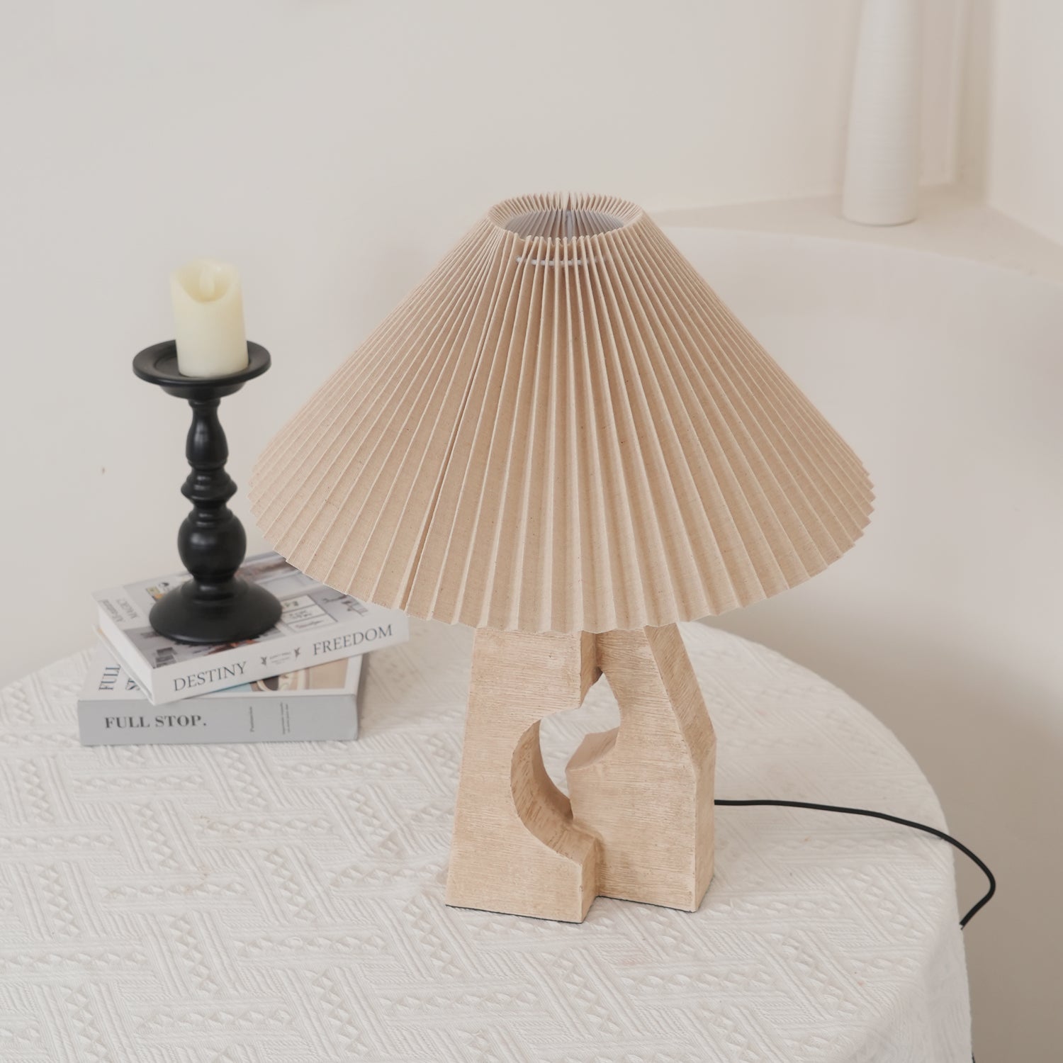 Dublo Travertine Table Lamp