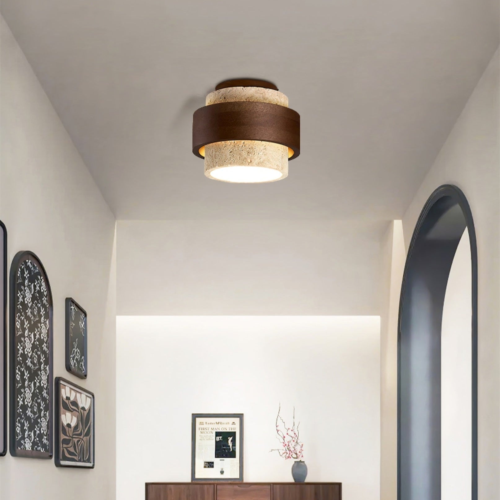 Setova Travertine Ceiling Light
