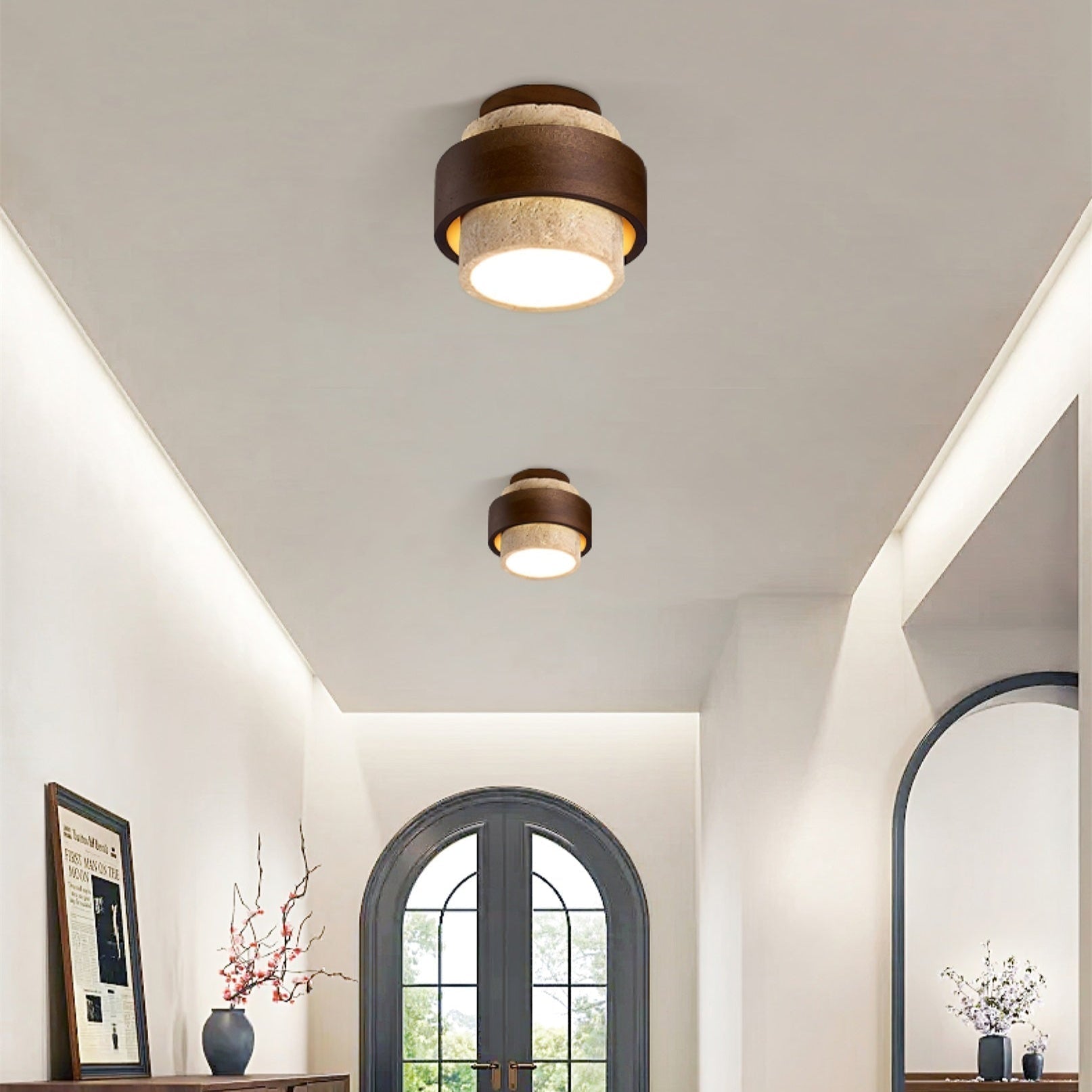 Setova Travertine Ceiling Light