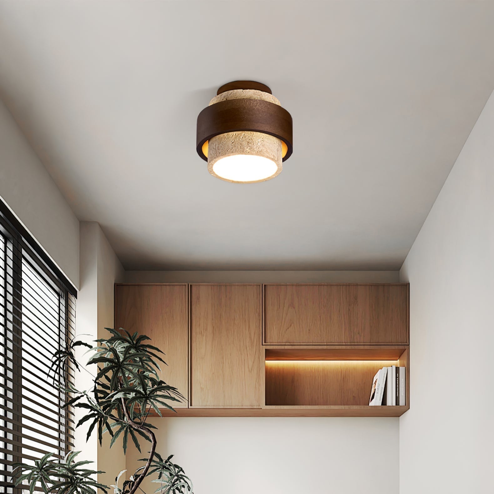Setova Travertine Ceiling Light