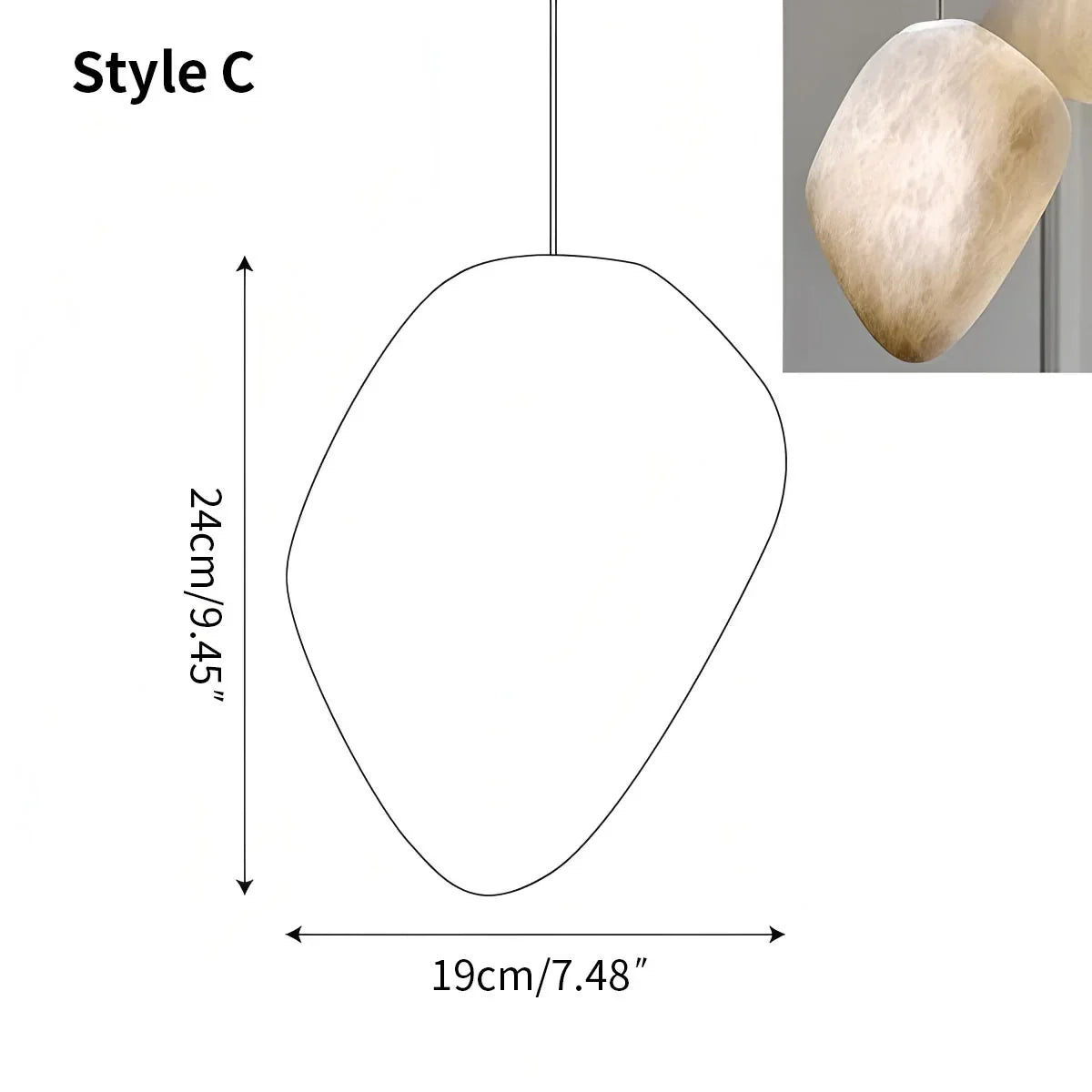 Vonaro River Pebble Pendant Light