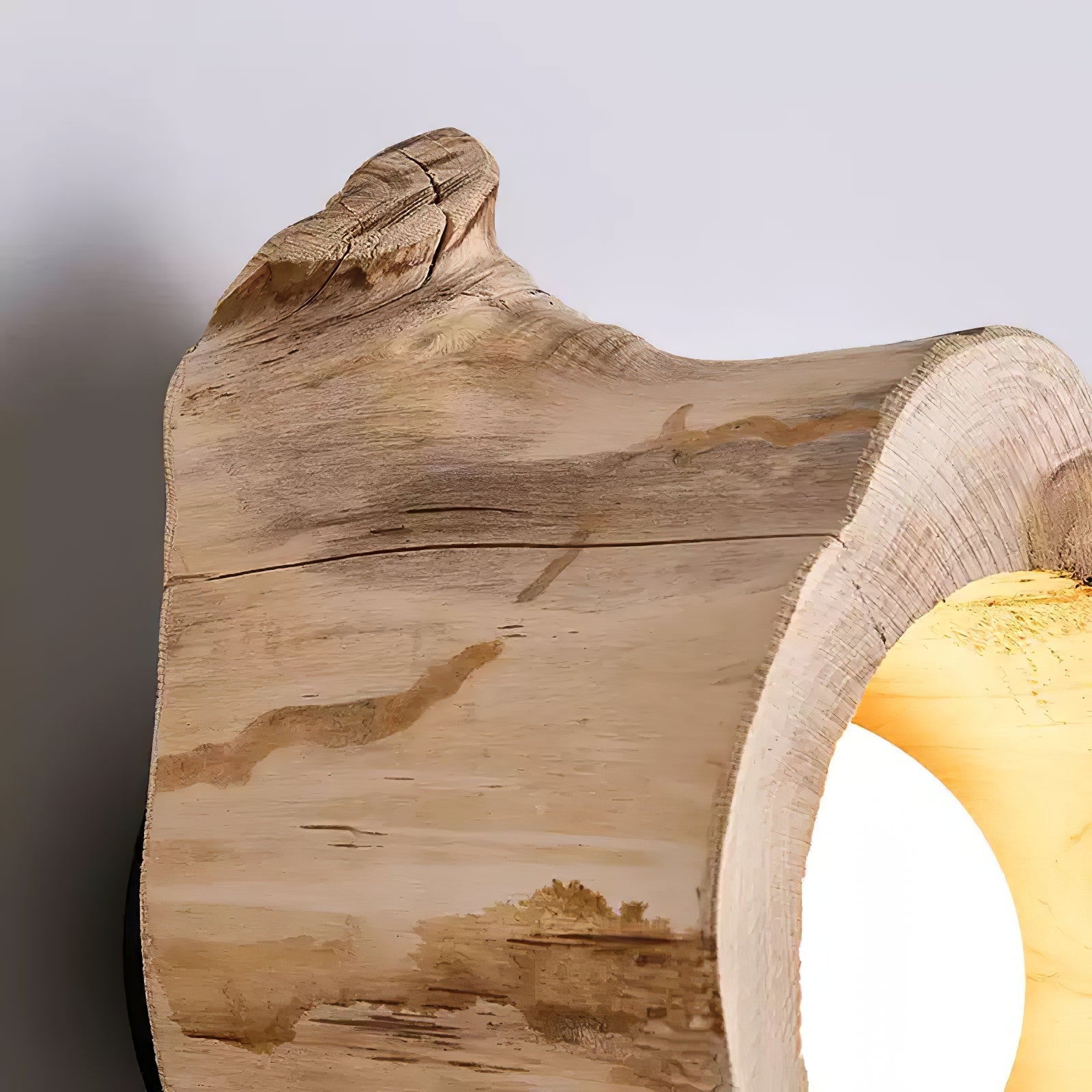 Wood Log Japandi Style Ceiling Light