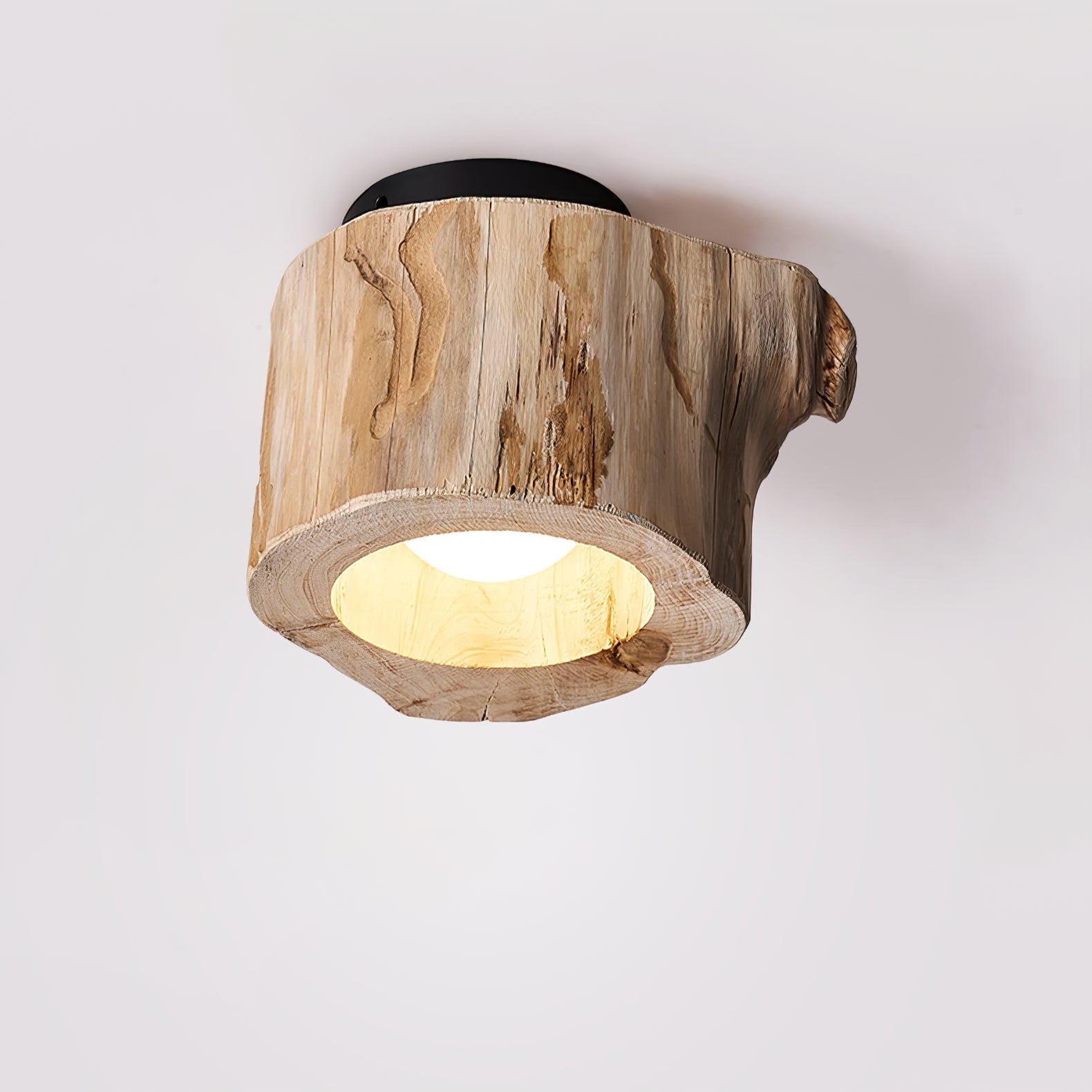 Wood Log Japandi Style Ceiling Light