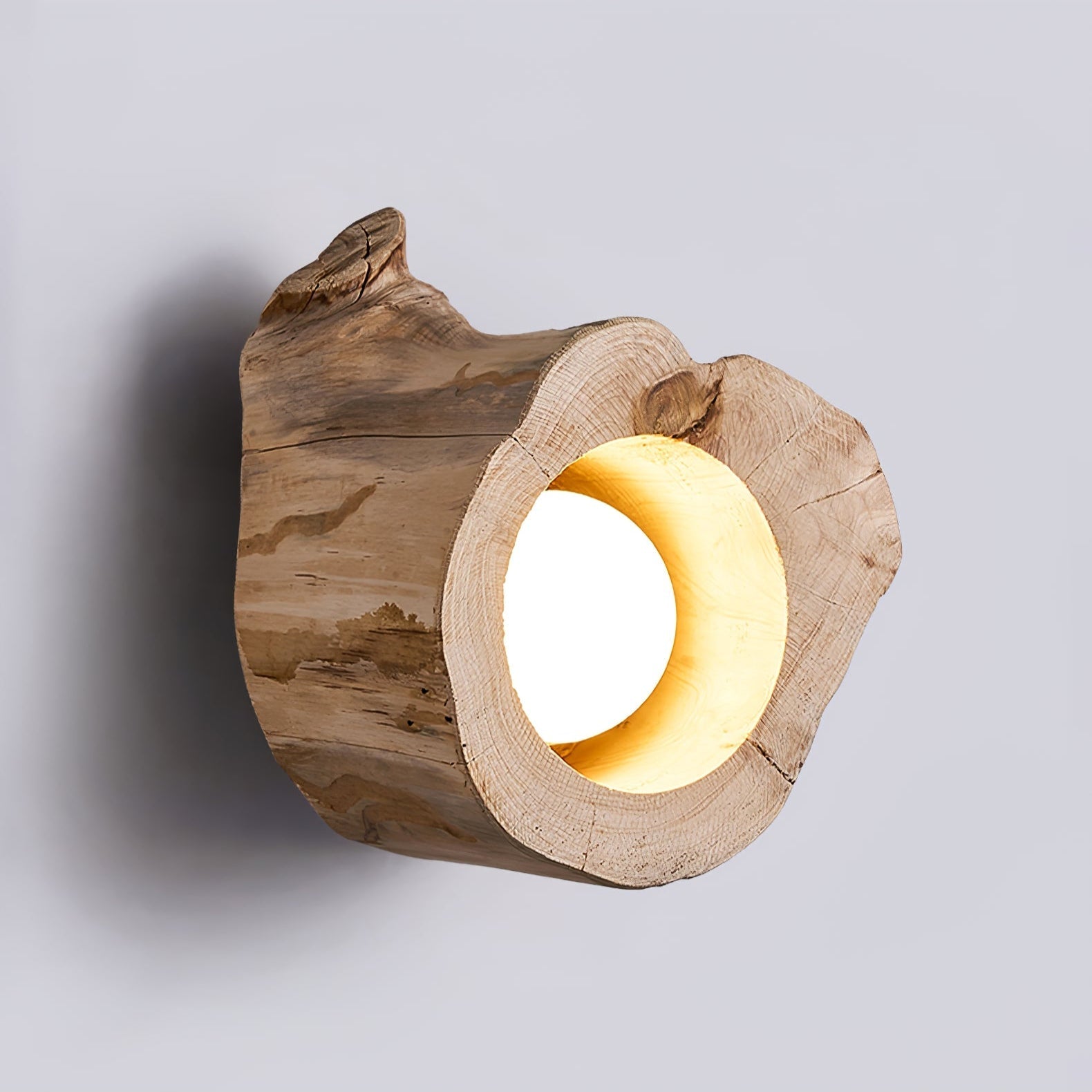 Wood Log Japandi Style Ceiling Light