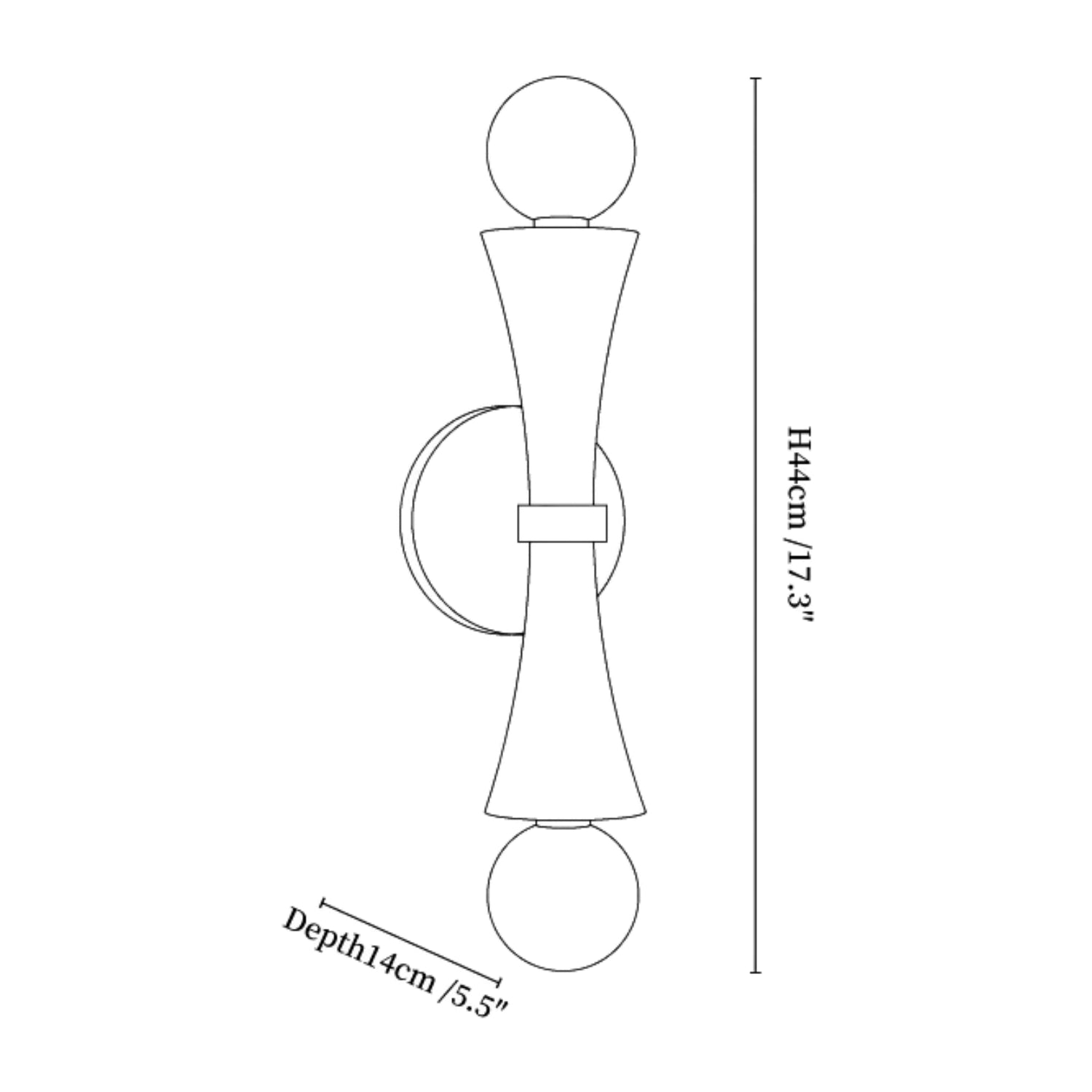 Lobiz Duo Travertine Wall Light