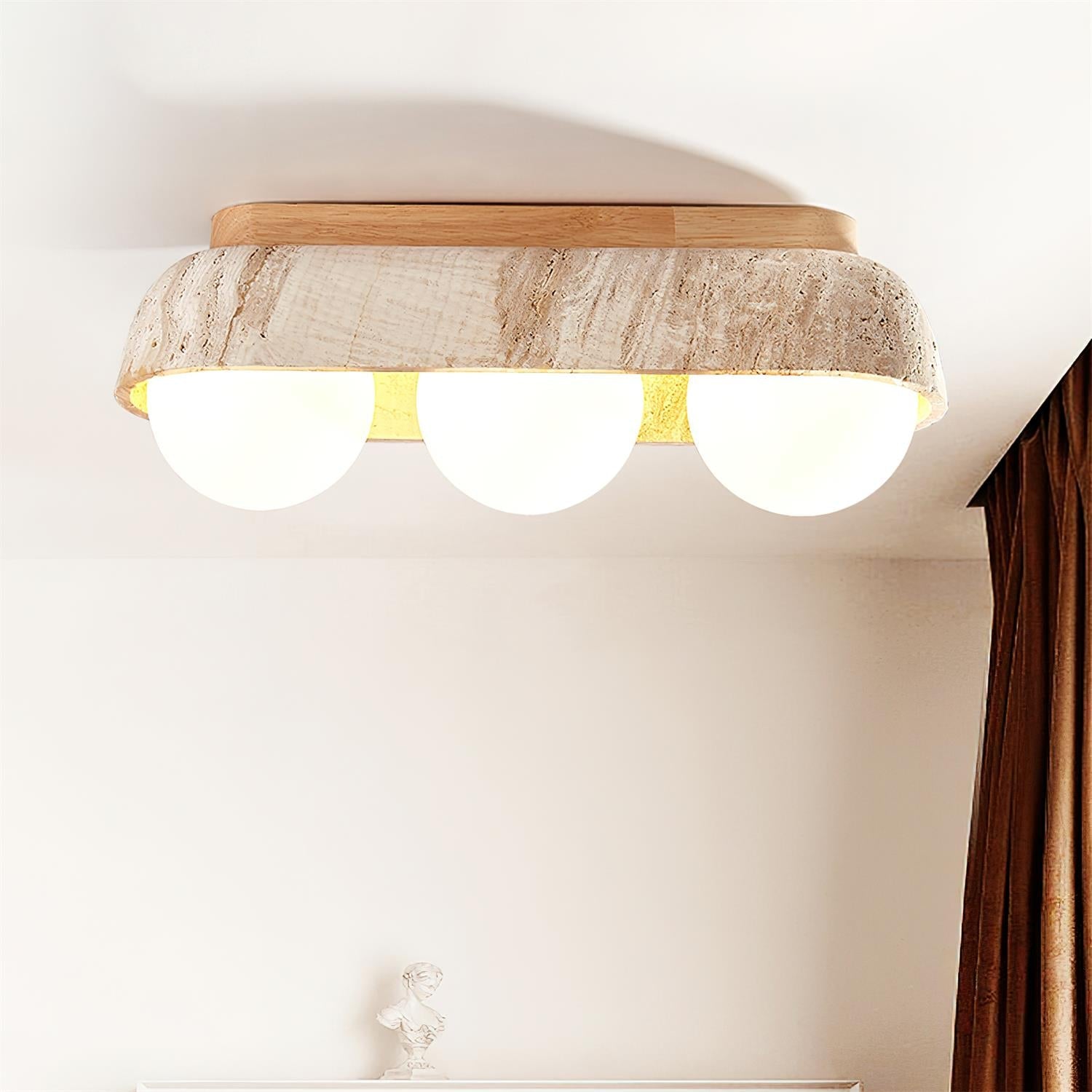Muvo Natural Stone Ceiling Light