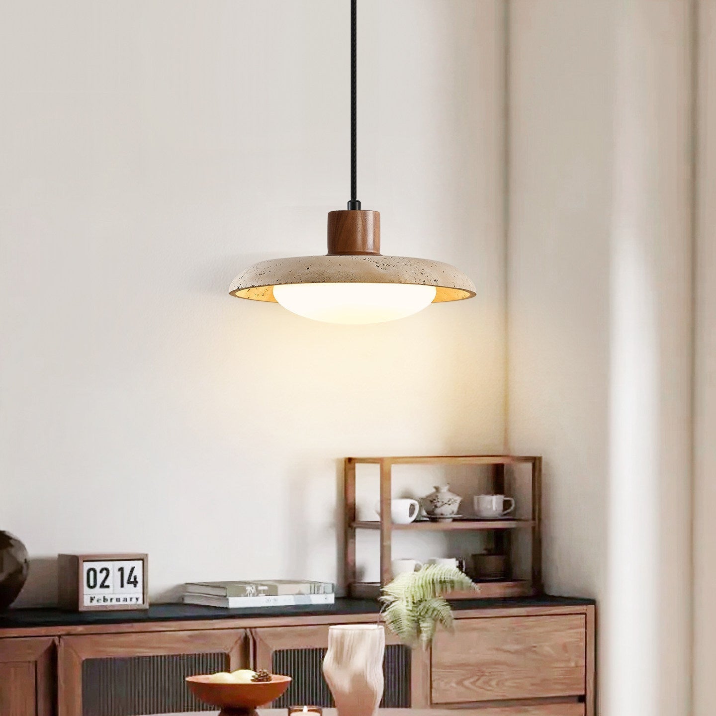 Latova Travertine Pendant Light