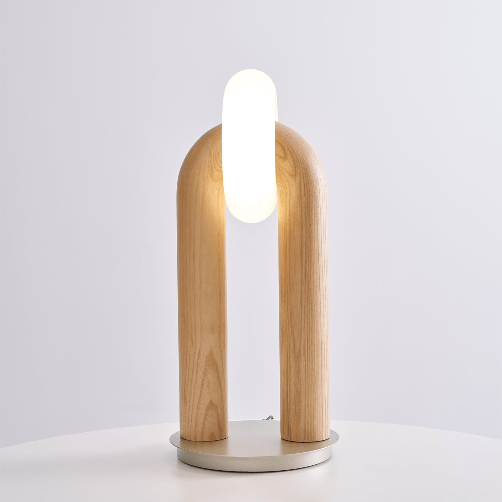 Disc Wooden Table Lamp