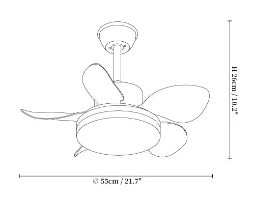 Telza LED Mini Ceiling Fan