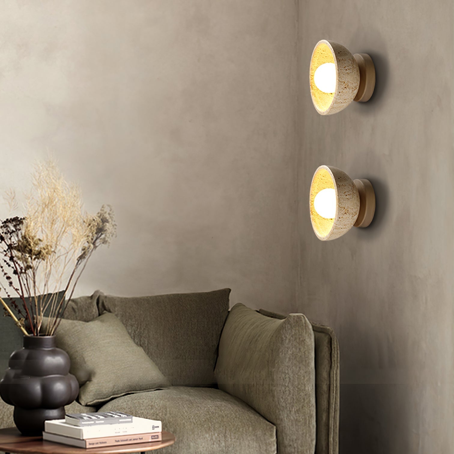 Bovvenz Travertine Wall Light