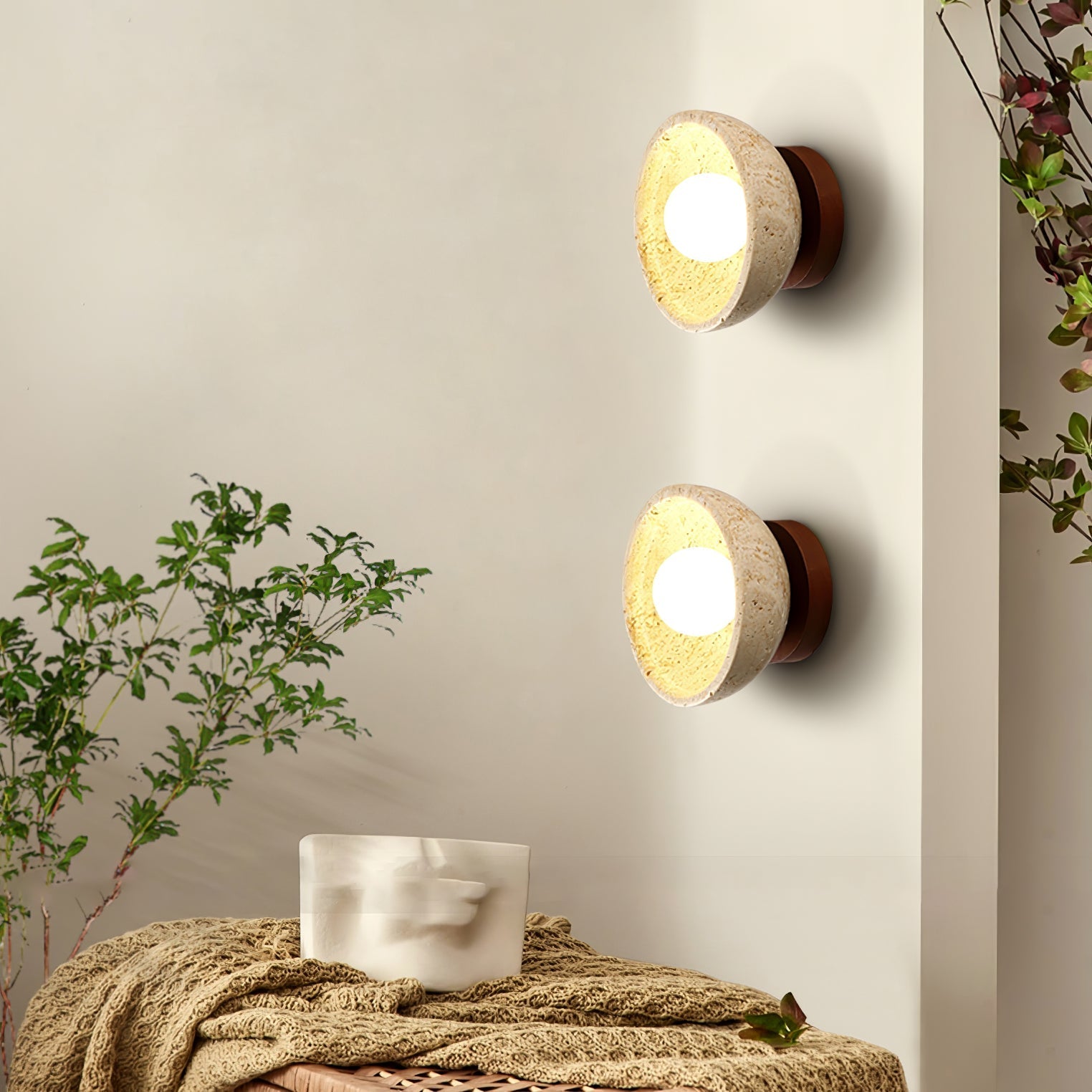 Bovvenz Travertine Wall Light