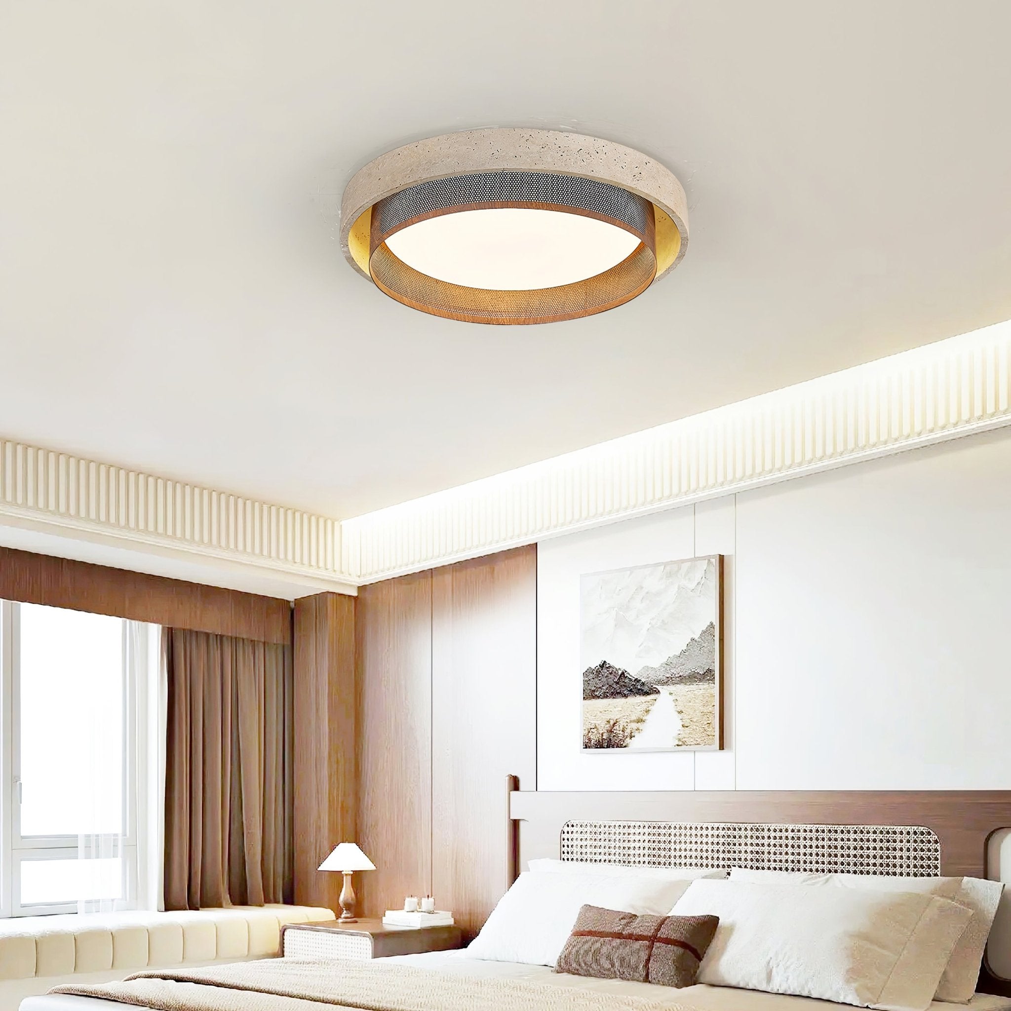 Foagane Natural Stone Ceiling Light