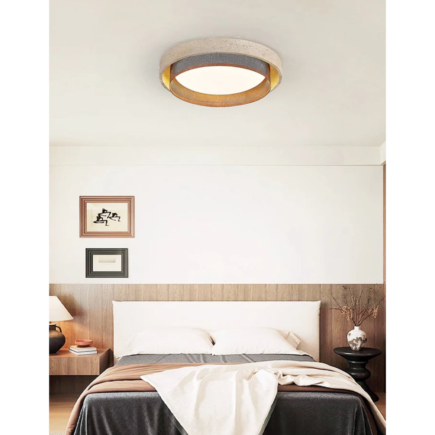 Foagane Natural Stone Ceiling Light
