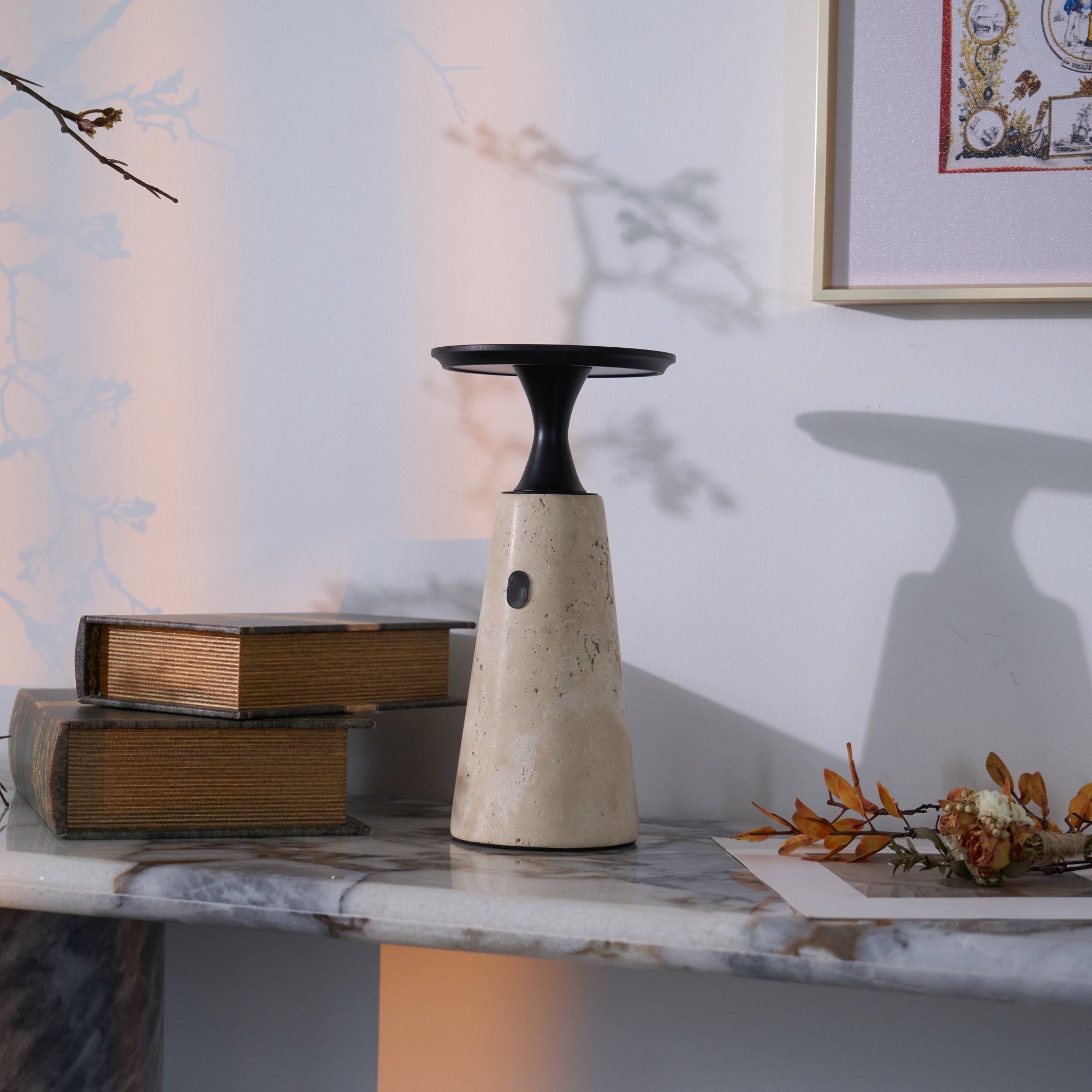 Terchas Rechargeable Natural Stone Table Lamp